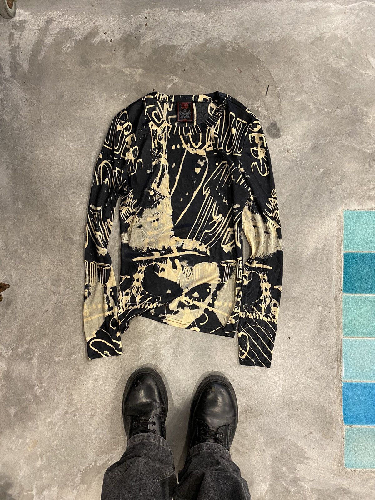 Jean Paul Gaultier 90’s Jean Paul Gaultier Racism Long Sleeve Jersey Size US XXS / EU 40 - 5 Thumbnail