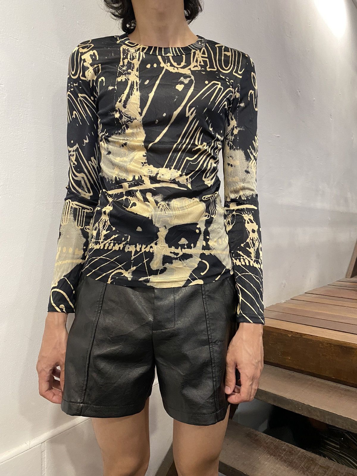 Jean Paul Gaultier 90’s Jean Paul Gaultier Racism Long Sleeve Jersey Size US XXS / EU 40 - 11 Thumbnail