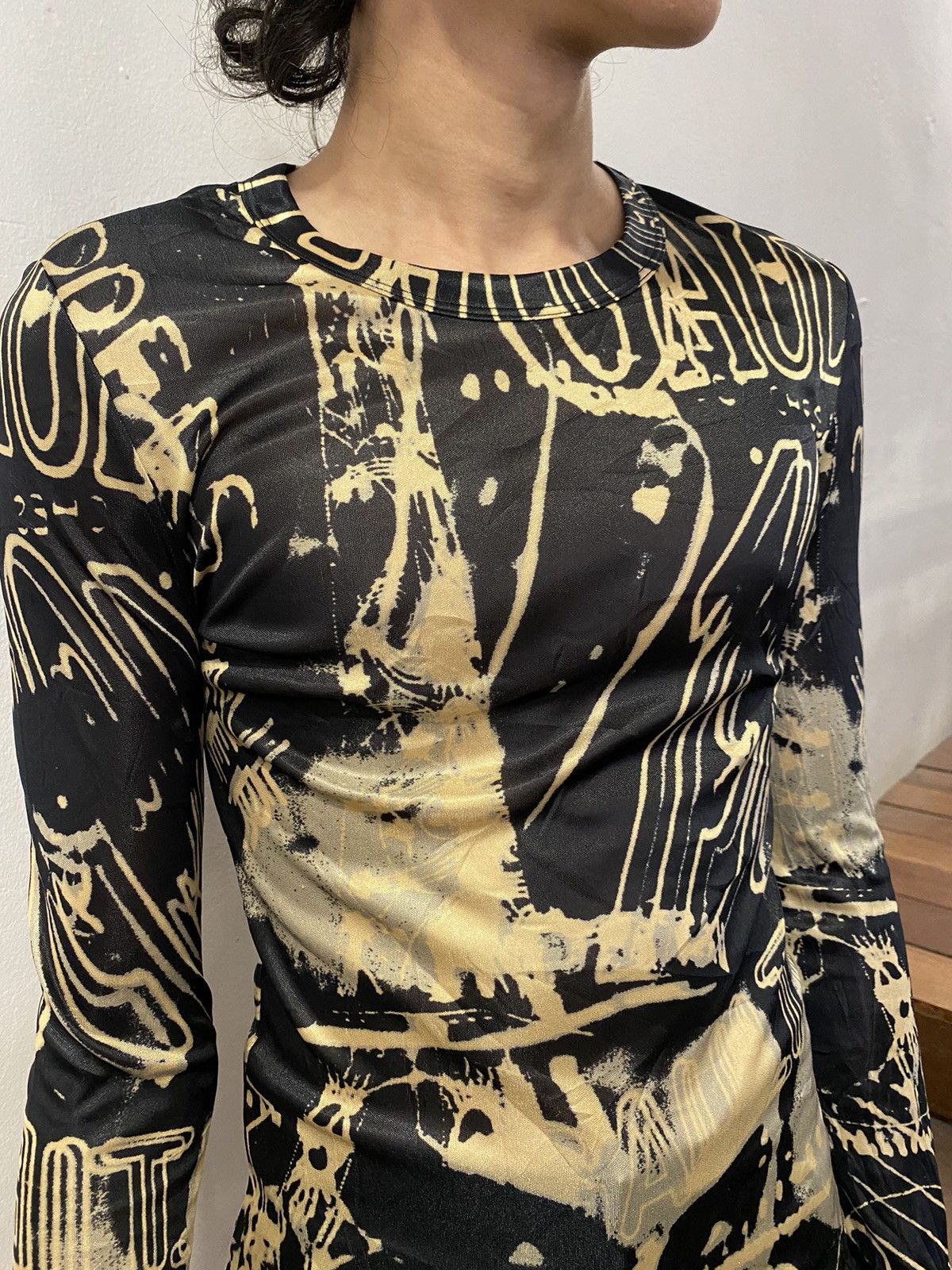 Jean Paul Gaultier 90’s Jean Paul Gaultier Racism Long Sleeve Jersey Size US XXS / EU 40 - 12 Thumbnail