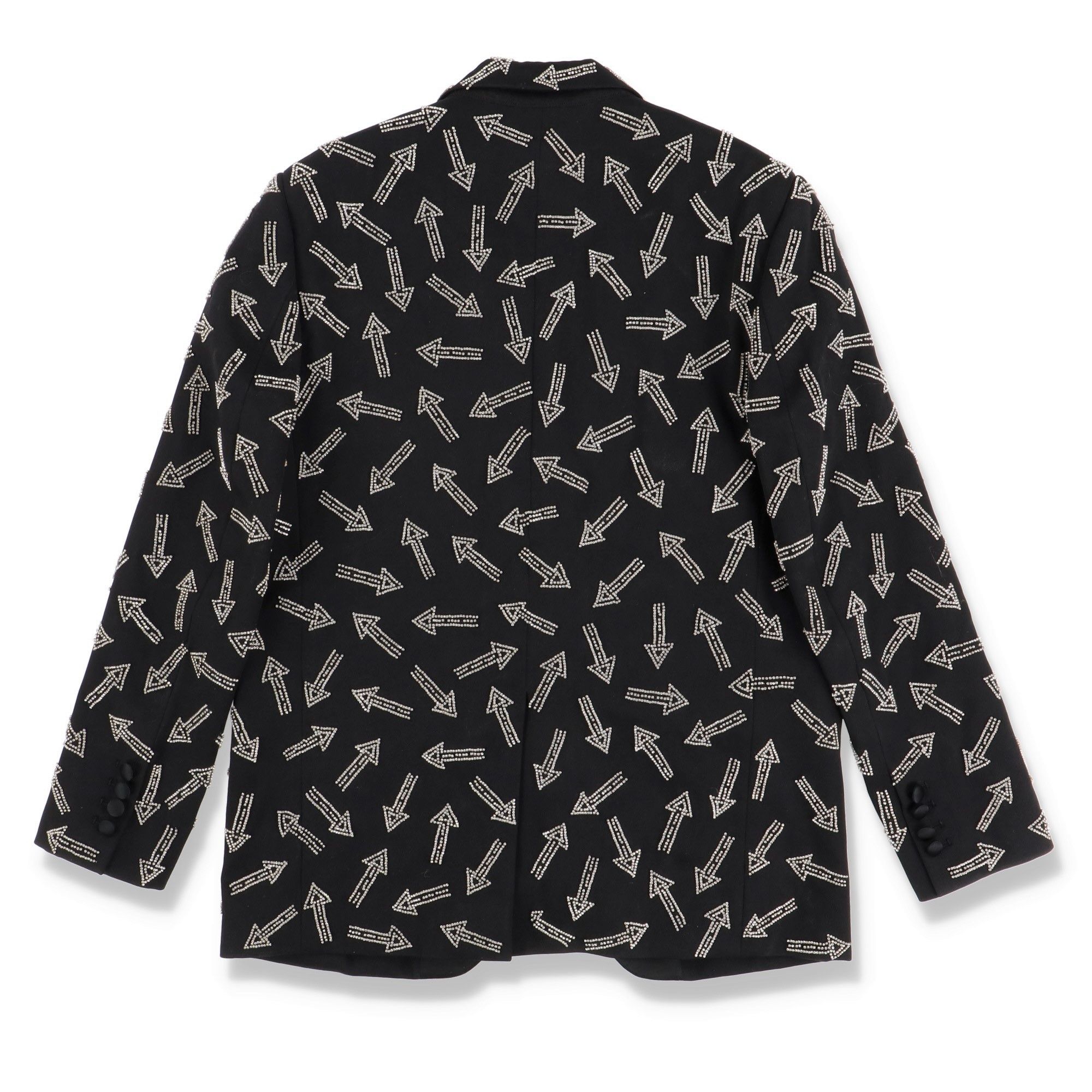 Celine Black Crystal Embellished Arrows Smoking Blazer Size US S / EU 44-46 / 1 - 7 Thumbnail