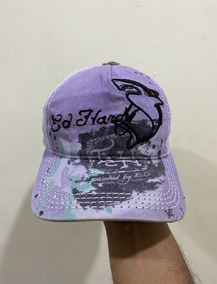 Ed Hardy RARE VTG Shark Paint By Ed Hardy Trucked Hat Size ONE SIZE - 1 Thumbnail