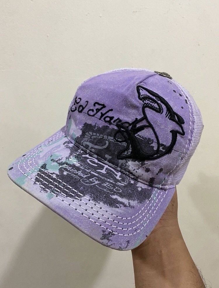 Ed Hardy RARE VTG Shark Paint By Ed Hardy Trucked Hat Size ONE SIZE - 2 Thumbnail