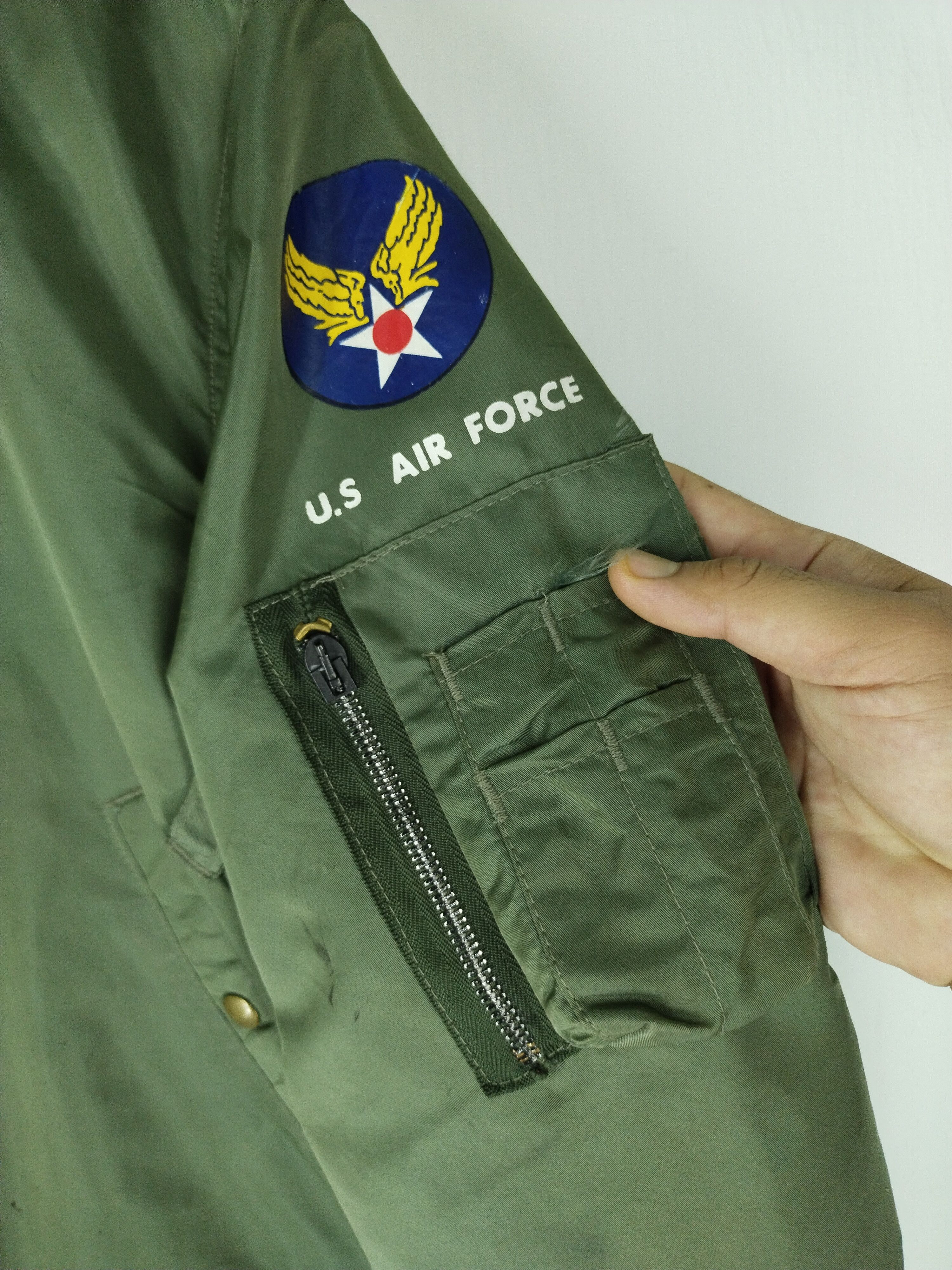 Other 🔥VTG TYPE MA-1 ARMY AIR FORCE BOMBER JACKET Size US L / EU 52-54 / 3 - 13 Thumbnail