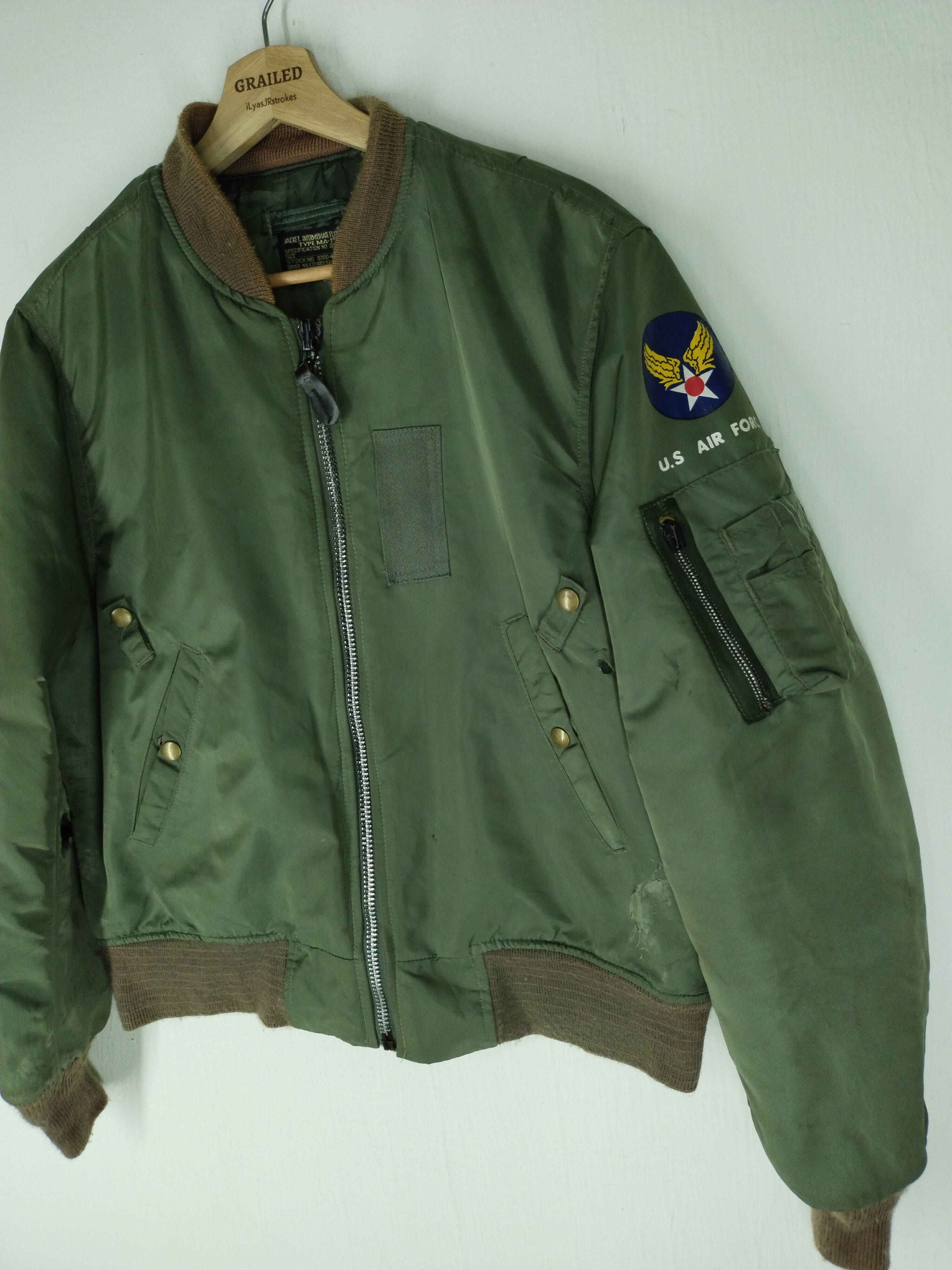 Other 🔥VTG TYPE MA-1 ARMY AIR FORCE BOMBER JACKET Size US L / EU 52-54 / 3 - 3 Thumbnail