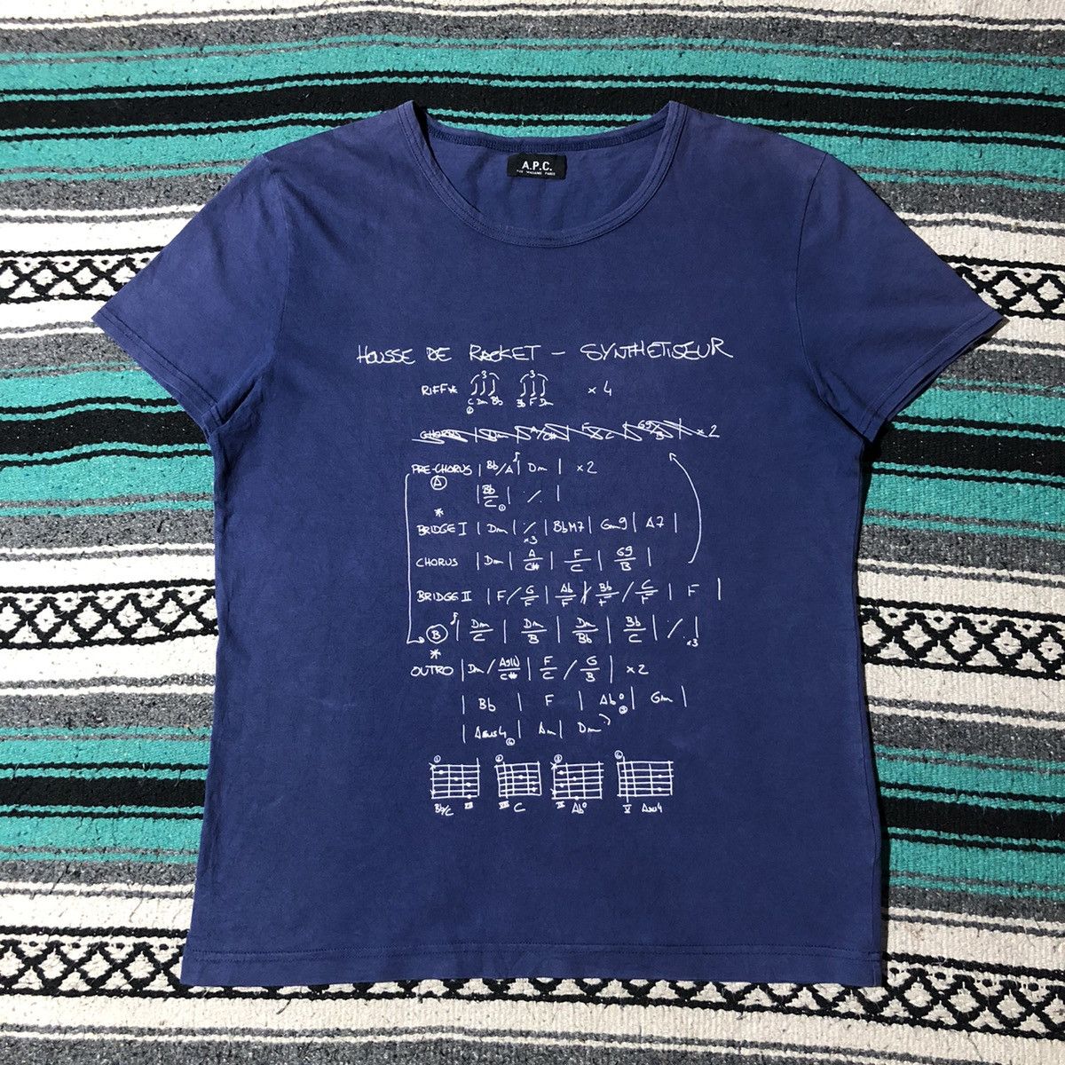 A.P.C. A.P.C Housse De Racket Limited Edition Tee Size US L / EU 52-54 / 3 - 1 Thumbnail