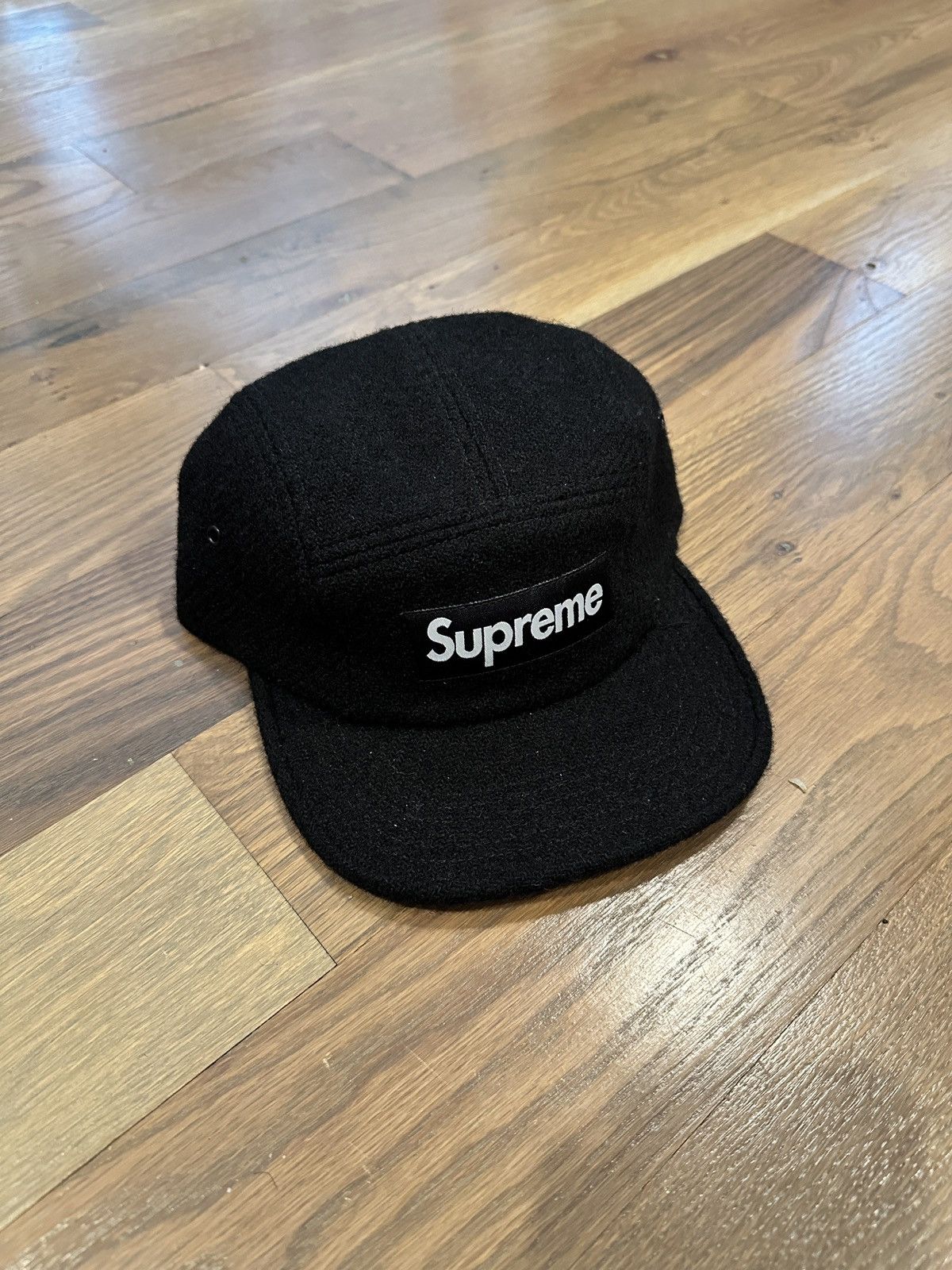 Supreme Supreme • Harris Tweed Camp Cap • Black | Grailed