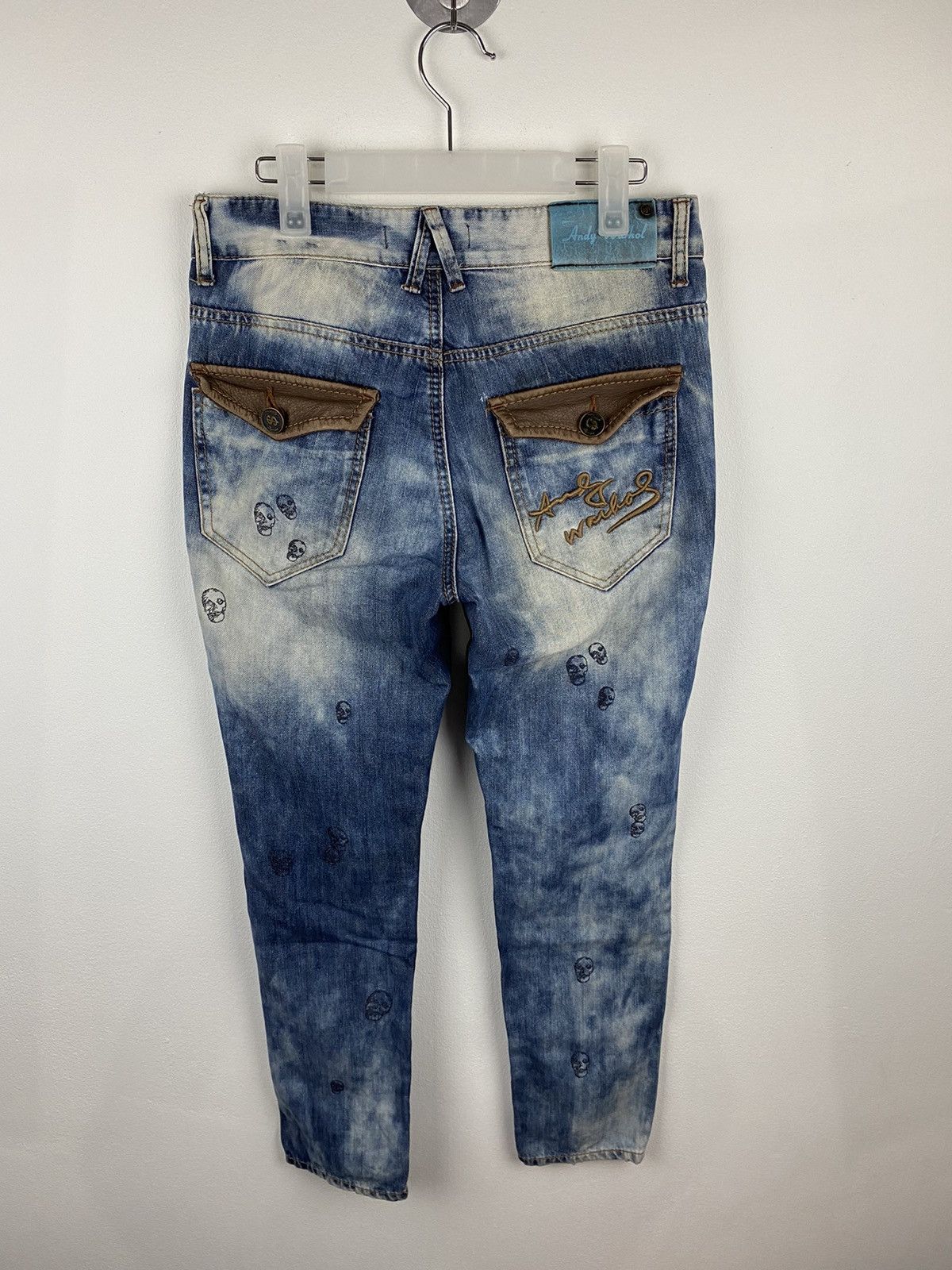 Andy Warhol Andy Warhol Skull Motive Denim Pants Size US 31 - 12 Thumbnail
