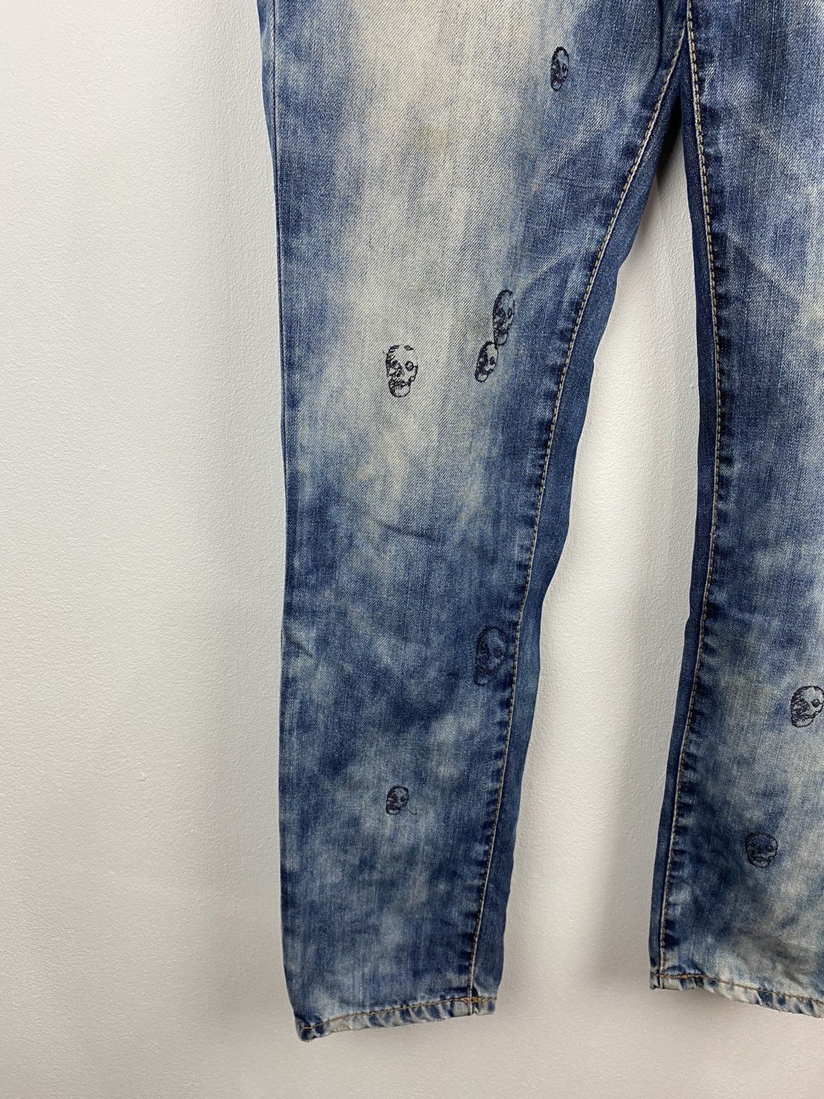 Andy Warhol Andy Warhol Skull Motive Denim Pants Size US 31 - 4 Thumbnail