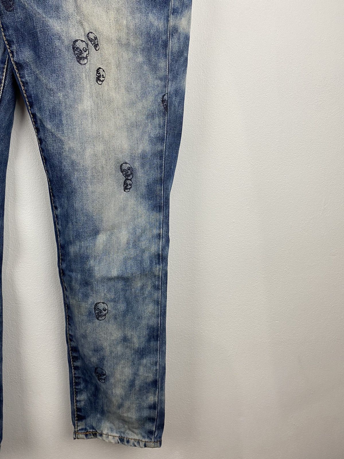 Andy Warhol Andy Warhol Skull Motive Denim Pants Size US 31 - 3 Thumbnail