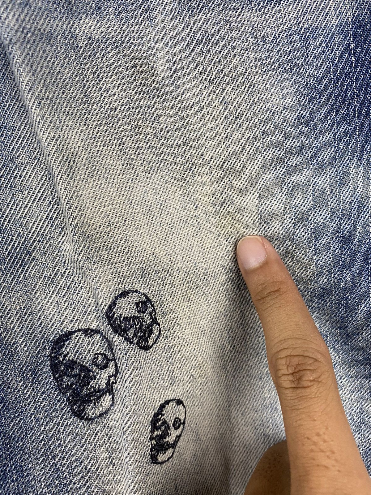 Andy Warhol Andy Warhol Skull Motive Denim Pants Size US 31 - 5 Thumbnail