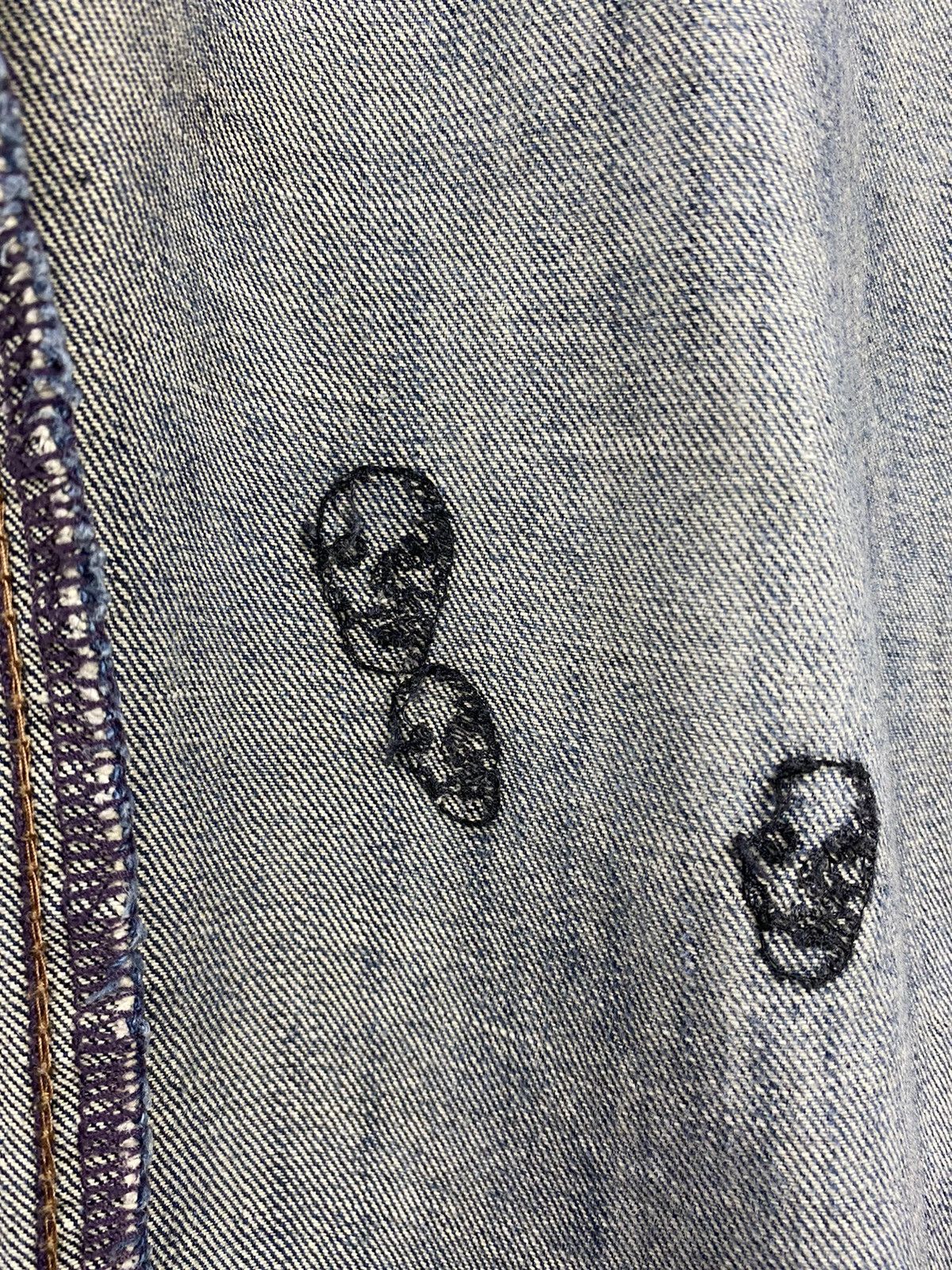 Andy Warhol Andy Warhol Skull Motive Denim Pants Size US 31 - 18 Thumbnail