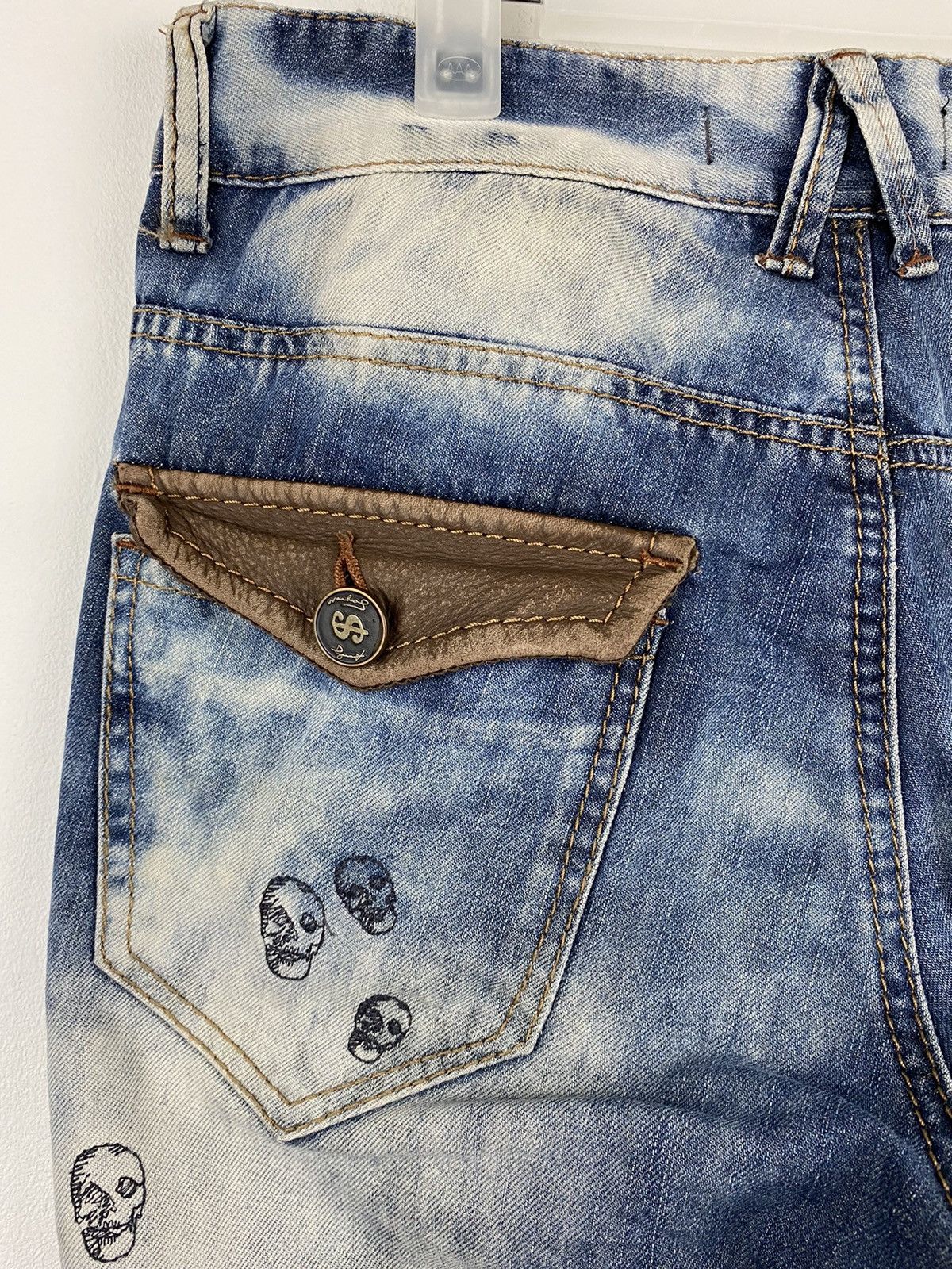 Andy Warhol Andy Warhol Skull Motive Denim Pants Size US 31 - 15 Thumbnail