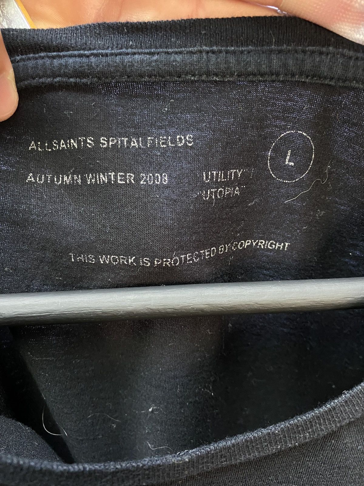 Allsaints Allsaints Basic Black T shirt Size US L / EU 52-54 / 3 - 11 Thumbnail