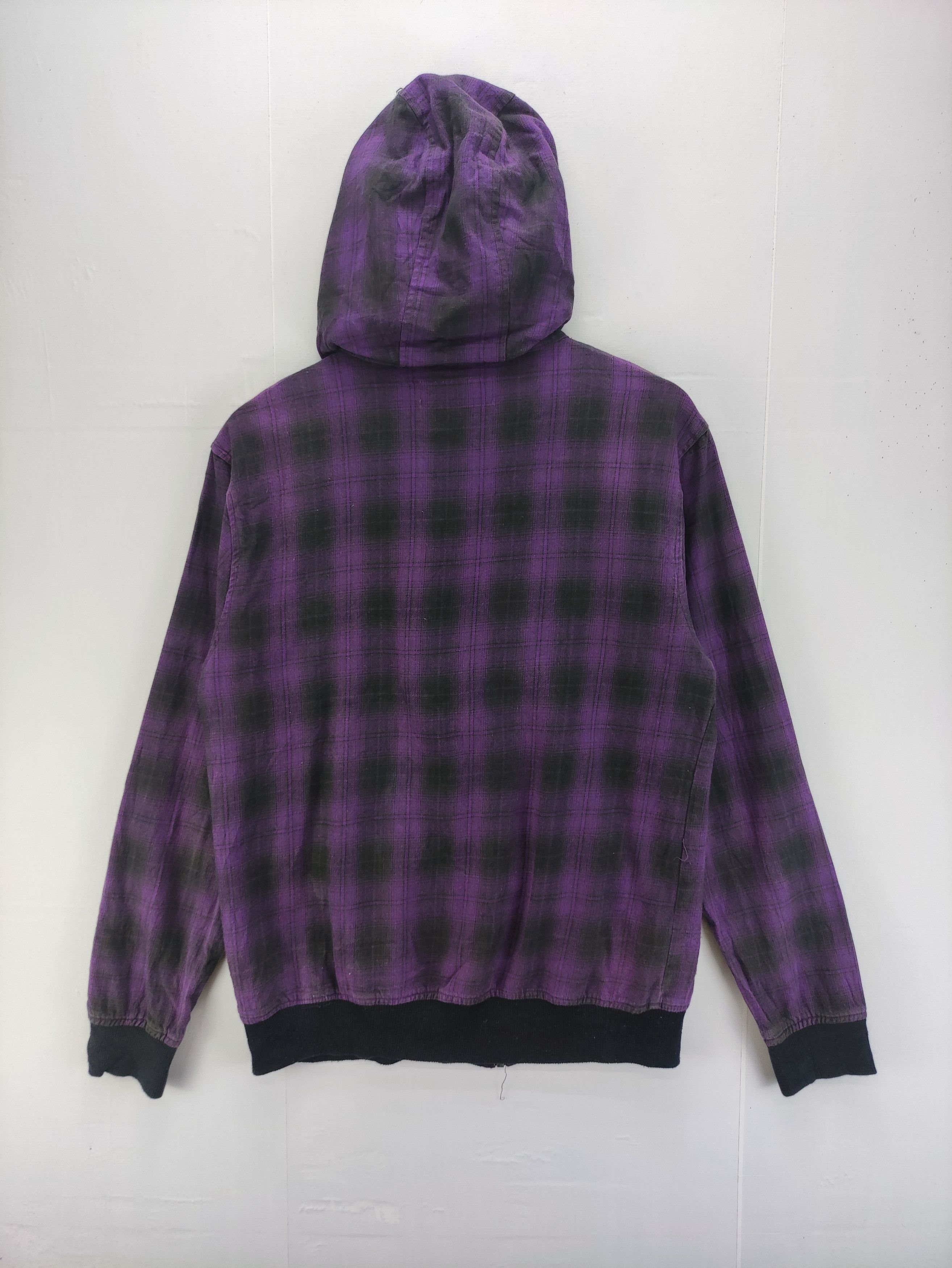 Japanese Brand Vintage Sweater Checkered Zipper Hoodie By Crebar Garments Size US M / EU 48-50 / 2 - 7 Thumbnail
