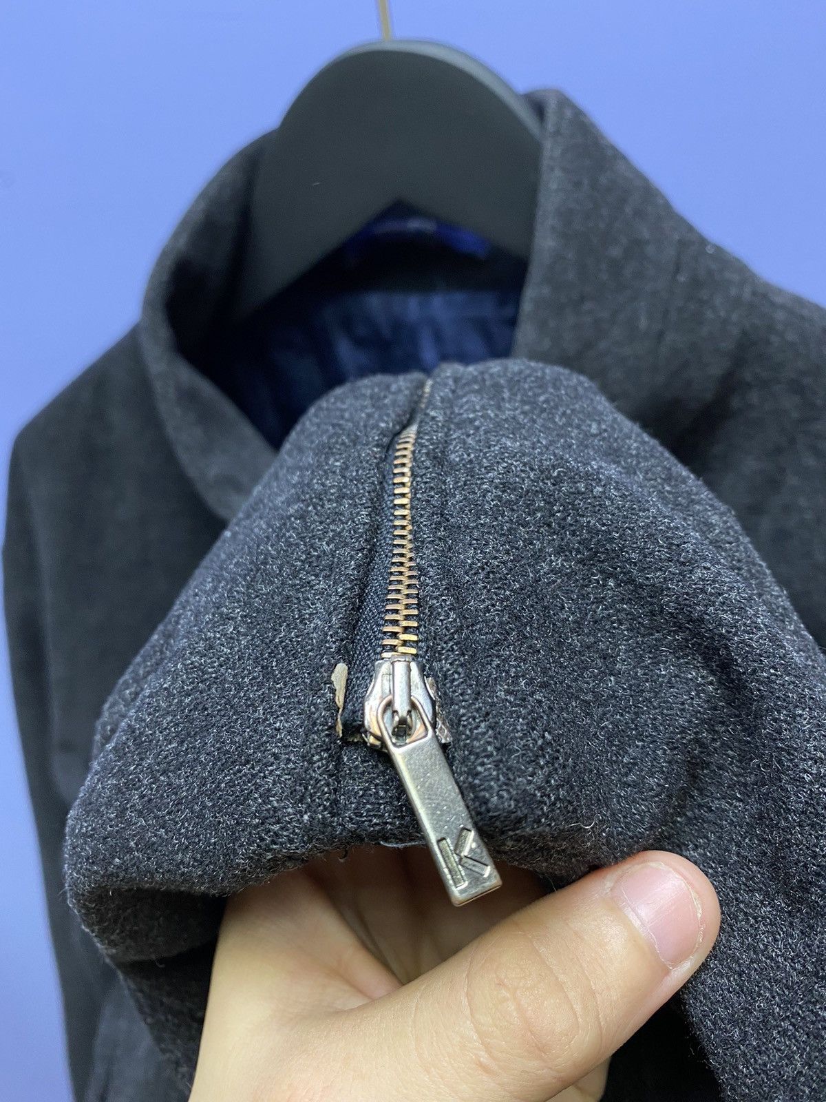 Other Kenzo Homme Wool Zip Coat Grey Jacket Men’s Size 52 Vintage Size US L / EU 52-54 / 3 - 7 Thumbnail