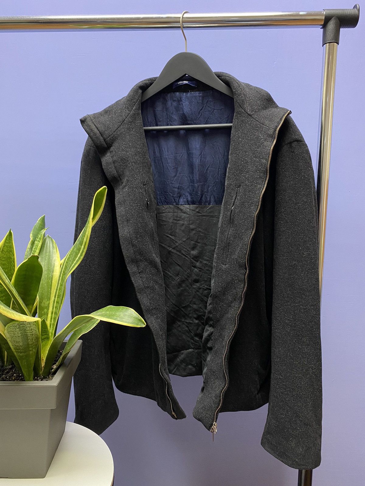 Other Kenzo Homme Wool Zip Coat Grey Jacket Men’s Size 52 Vintage Size US L / EU 52-54 / 3 - 19 Thumbnail
