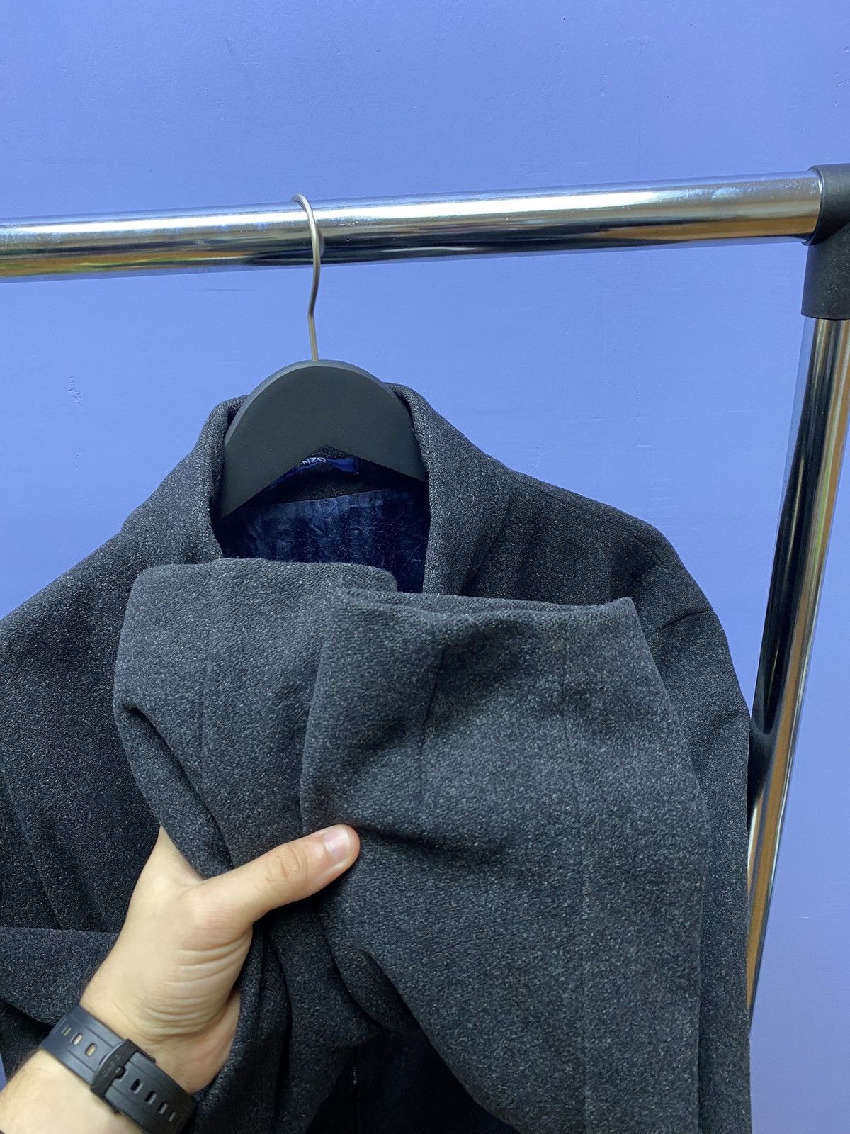 Other Kenzo Homme Wool Zip Coat Grey Jacket Men’s Size 52 Vintage Size US L / EU 52-54 / 3 - 12 Thumbnail