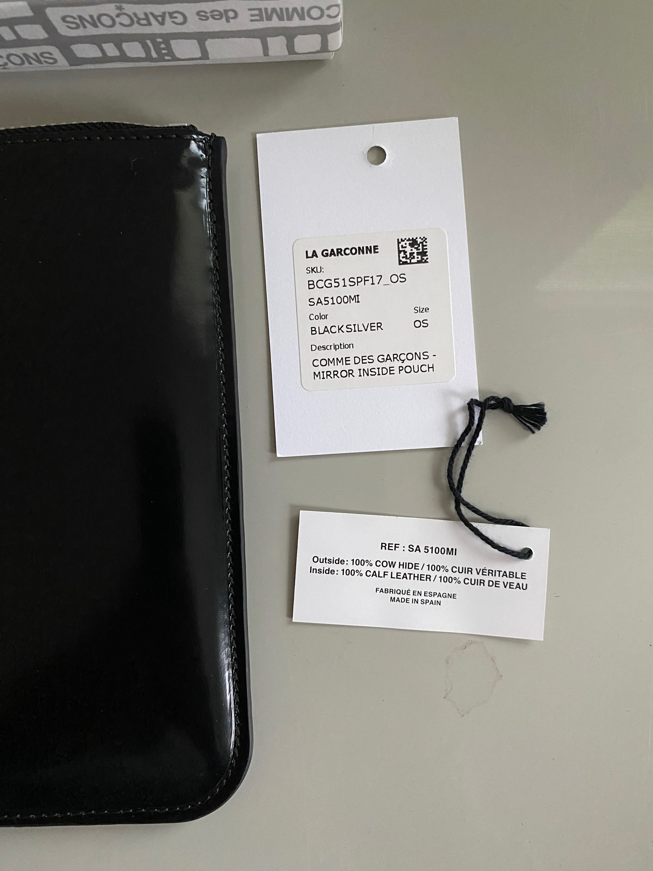 Comme des Garcons New CDG Wallet Mirror Inside Large Zip Pouch (SA5100MI) Size ONE SIZE - 2 Thumbnail