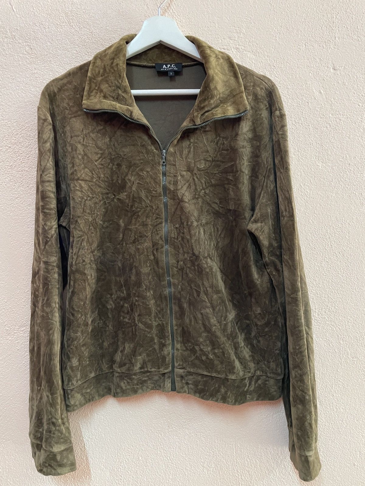 A.P.C. Archival Clothing A.P.C sweater velvet brown RIRiI zip Size US S / EU 44-46 / 1 - 2 Thumbnail