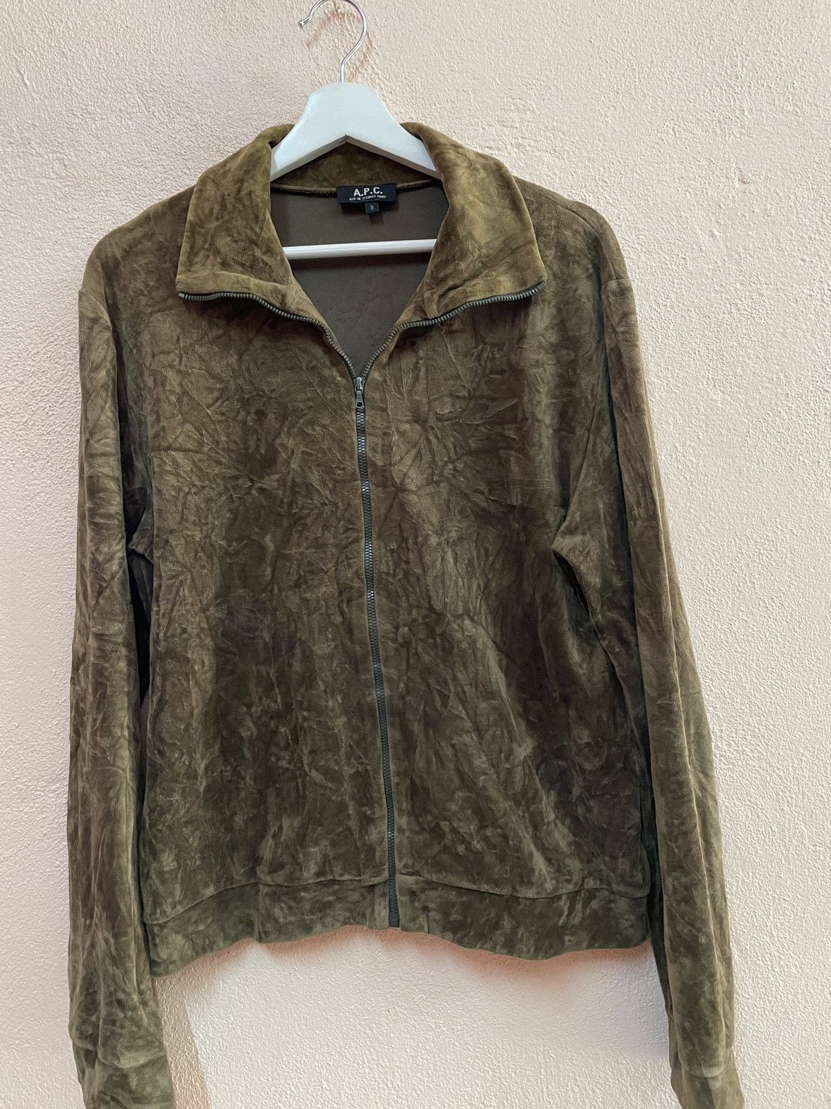 A.P.C. Archival Clothing A.P.C sweater velvet brown RIRiI zip Size US S / EU 44-46 / 1 - 3 Thumbnail