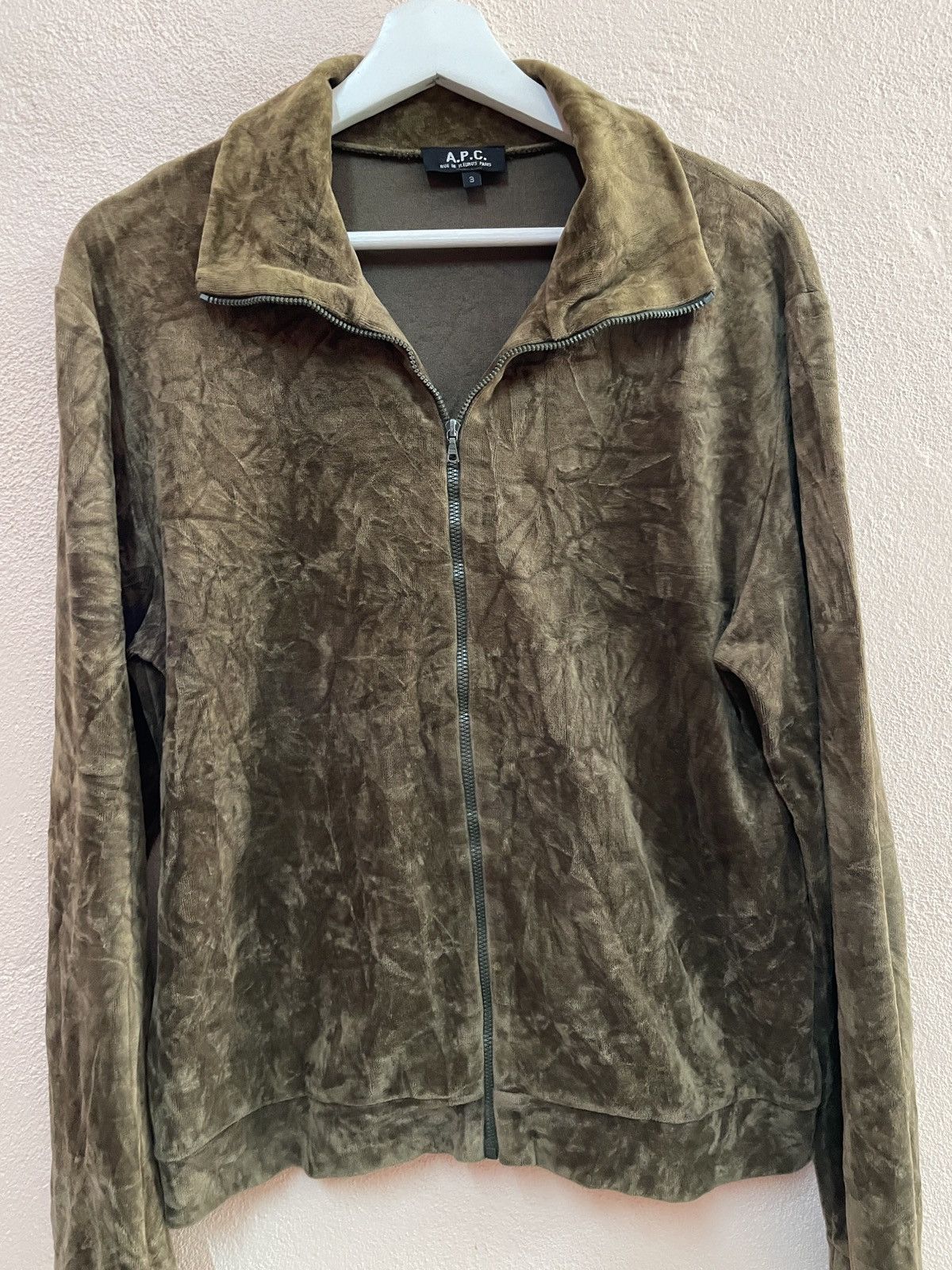 A.P.C. Archival Clothing A.P.C sweater velvet brown RIRiI zip Size US S / EU 44-46 / 1 - 4 Thumbnail