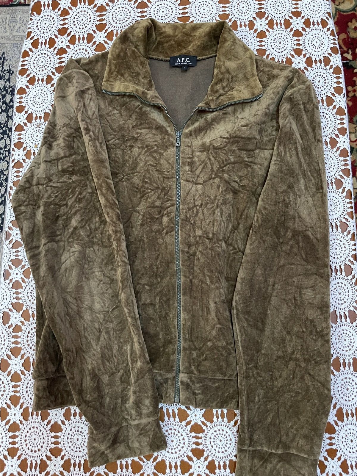 A.P.C. Archival Clothing A.P.C sweater velvet brown RIRiI zip Size US S / EU 44-46 / 1 - 8 Thumbnail