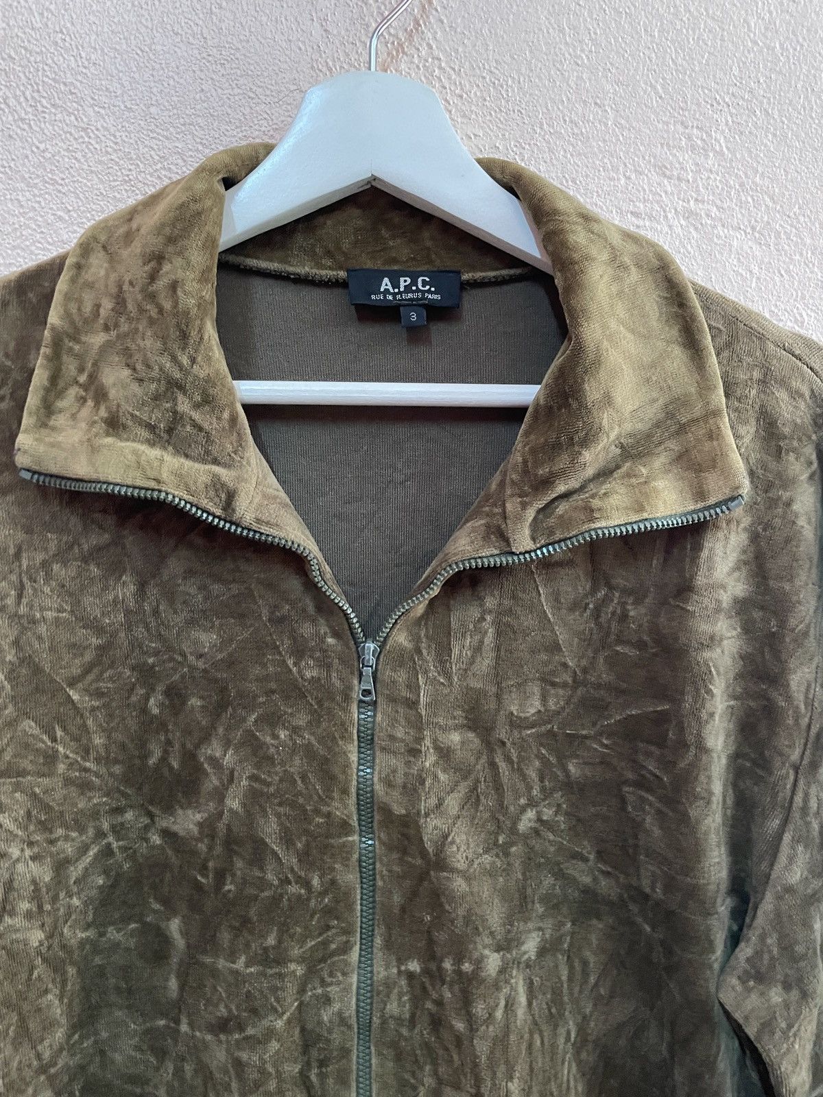 A.P.C. Archival Clothing A.P.C sweater velvet brown RIRiI zip Size US S / EU 44-46 / 1 - 1 Thumbnail