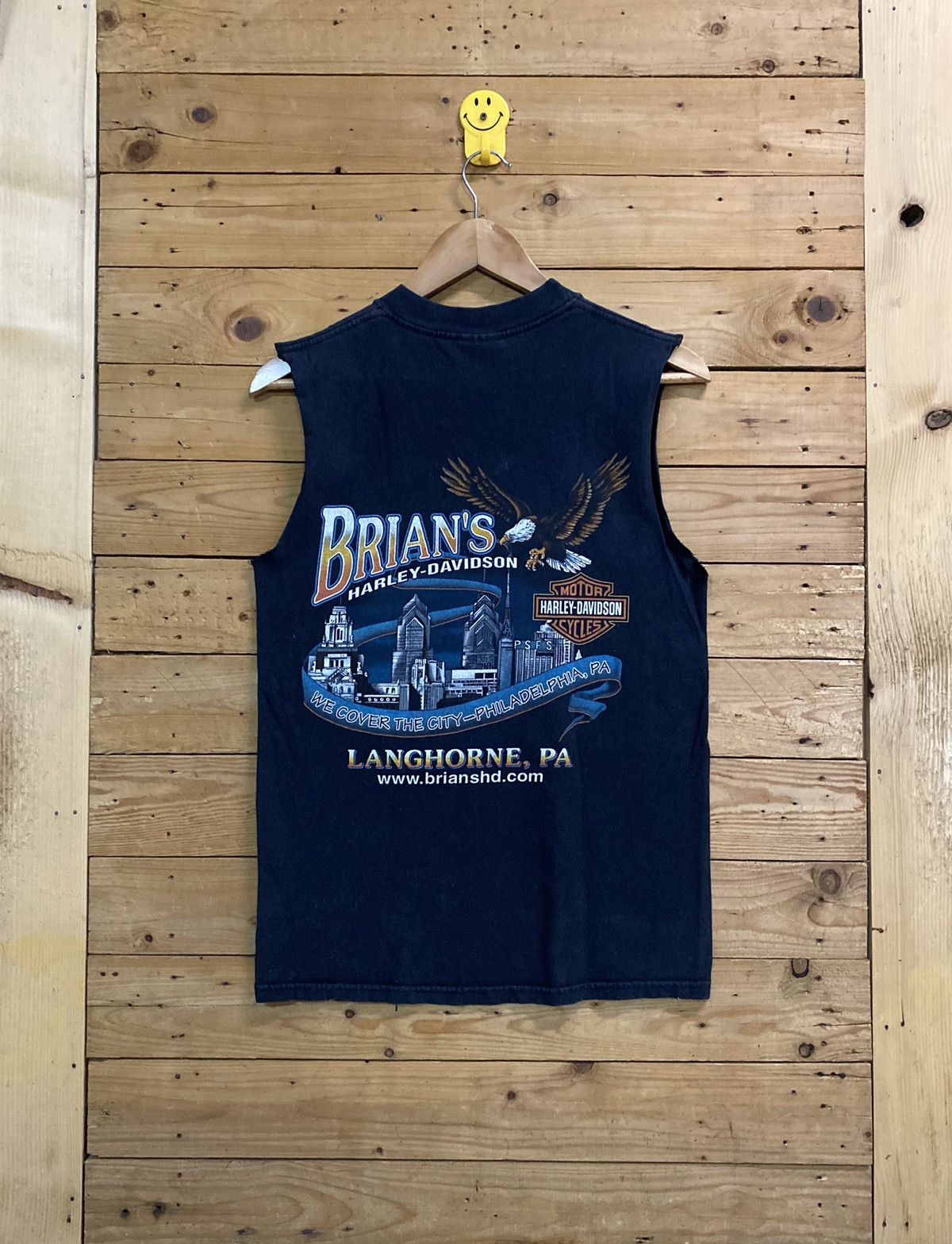 2005 harley davidson big logo sleeveless tee size S