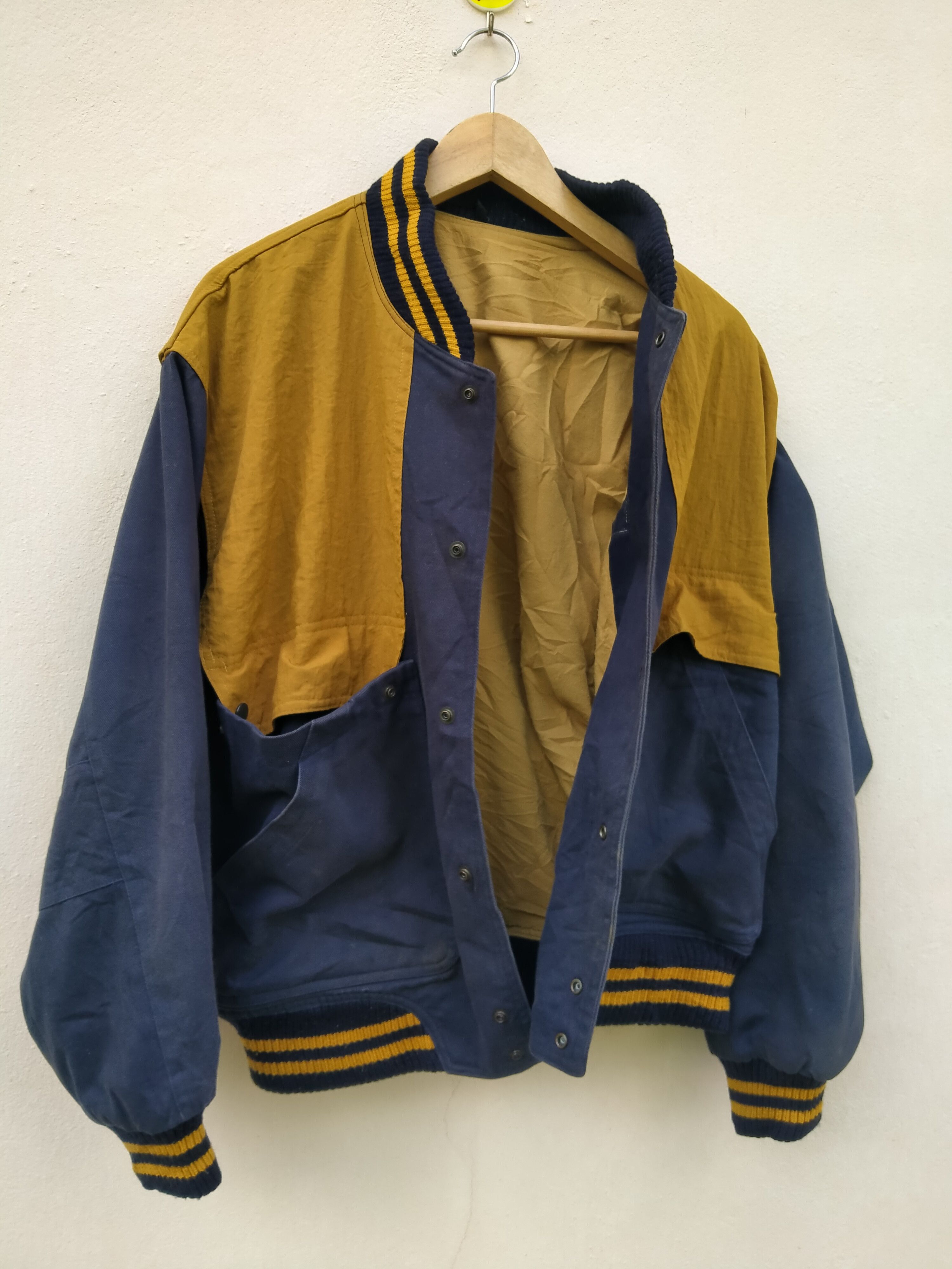 Japanese Brand Vintage Varsity Two Tone Jacket Size US L / EU 52-54 / 3 - 2 Thumbnail