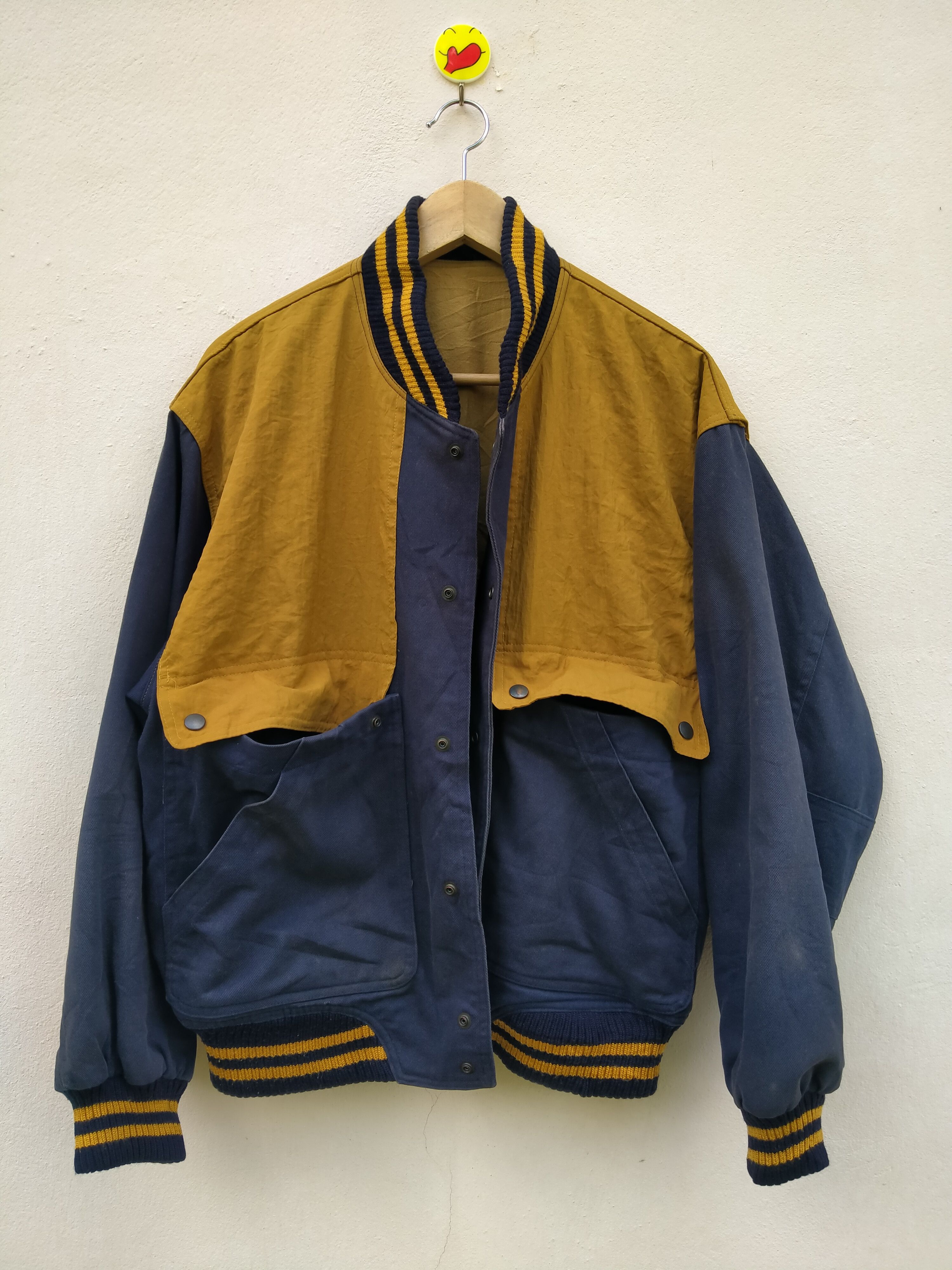 Japanese Brand Vintage Varsity Two Tone Jacket Size US L / EU 52-54 / 3 - 1 Thumbnail