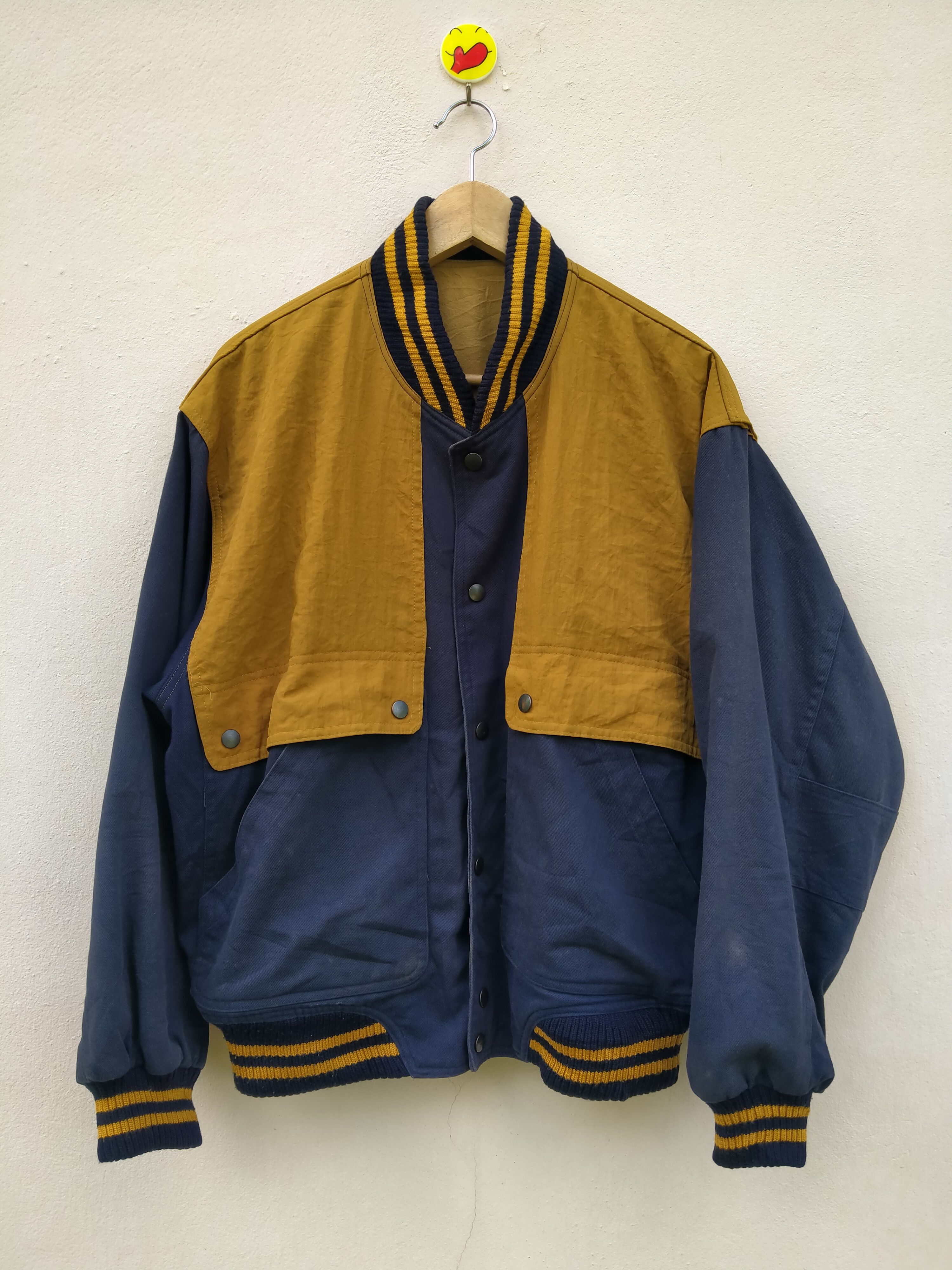 Japanese Brand Vintage Varsity Two Tone Jacket Size US L / EU 52-54 / 3 - 3 Thumbnail