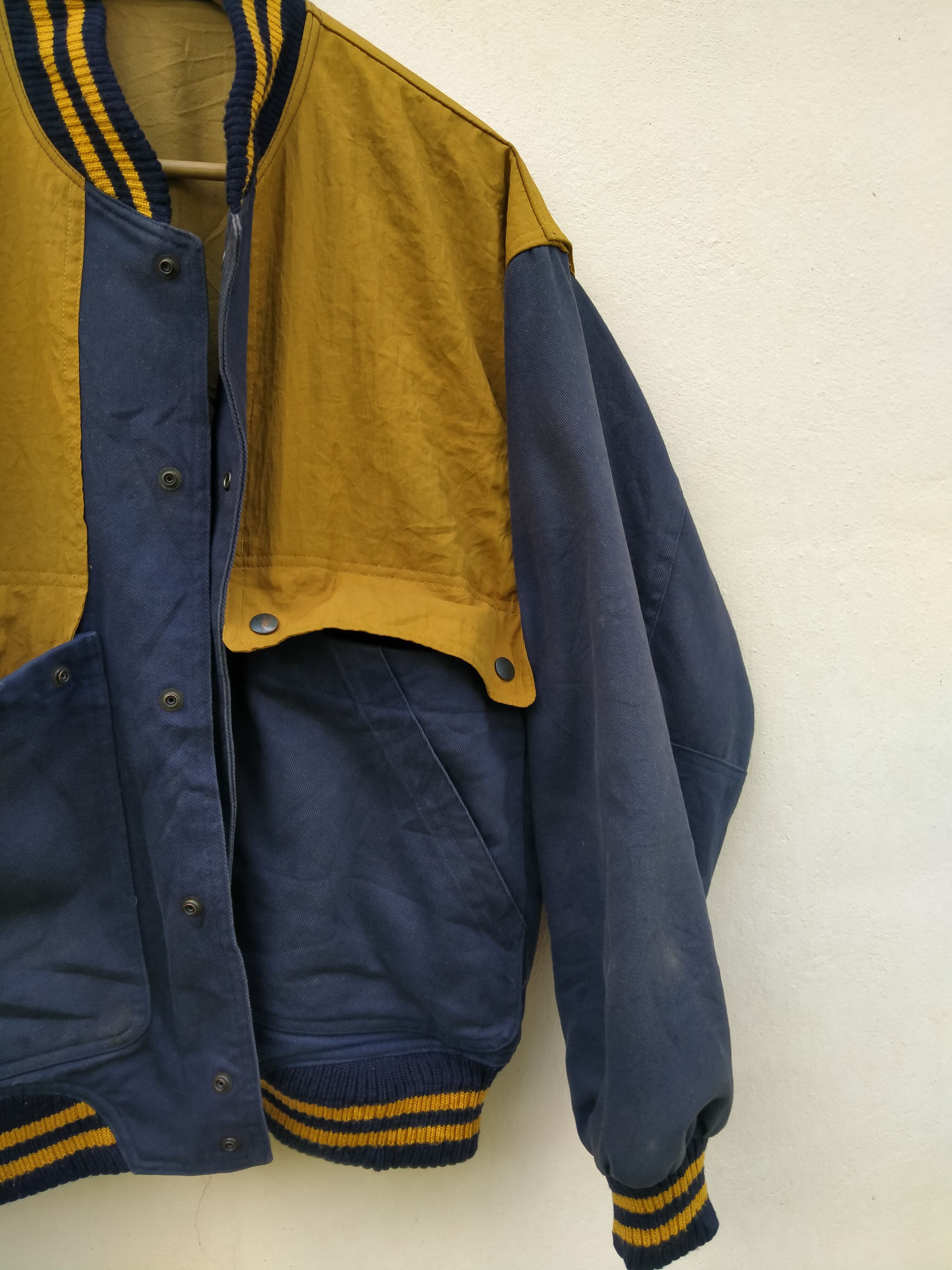 Japanese Brand Vintage Varsity Two Tone Jacket Size US L / EU 52-54 / 3 - 5 Thumbnail