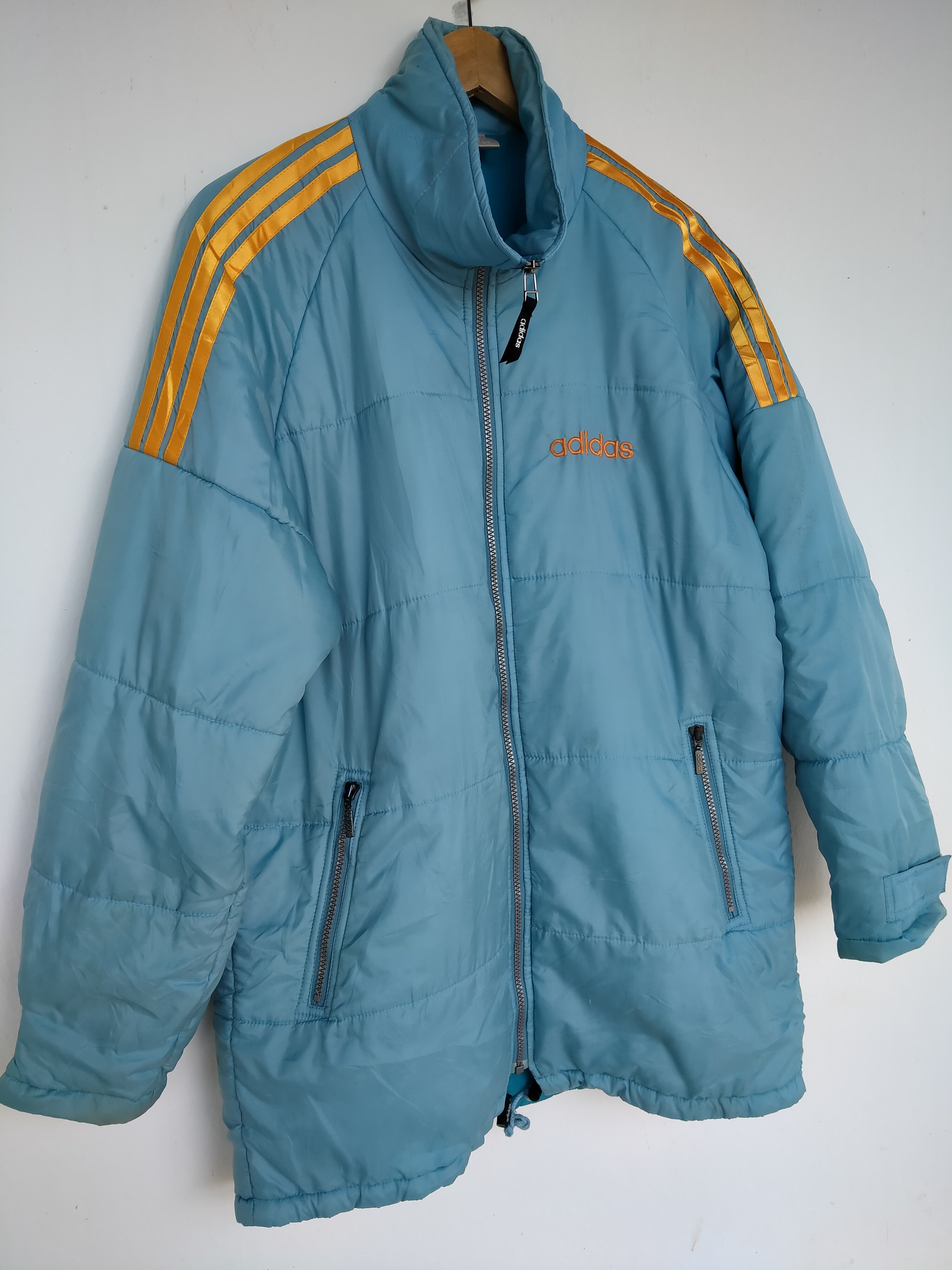 Adidas Vintage 90s Adidas 3 Stripe Puffer Long Jacket Size US M / EU 48-50 / 2 - 5 Thumbnail