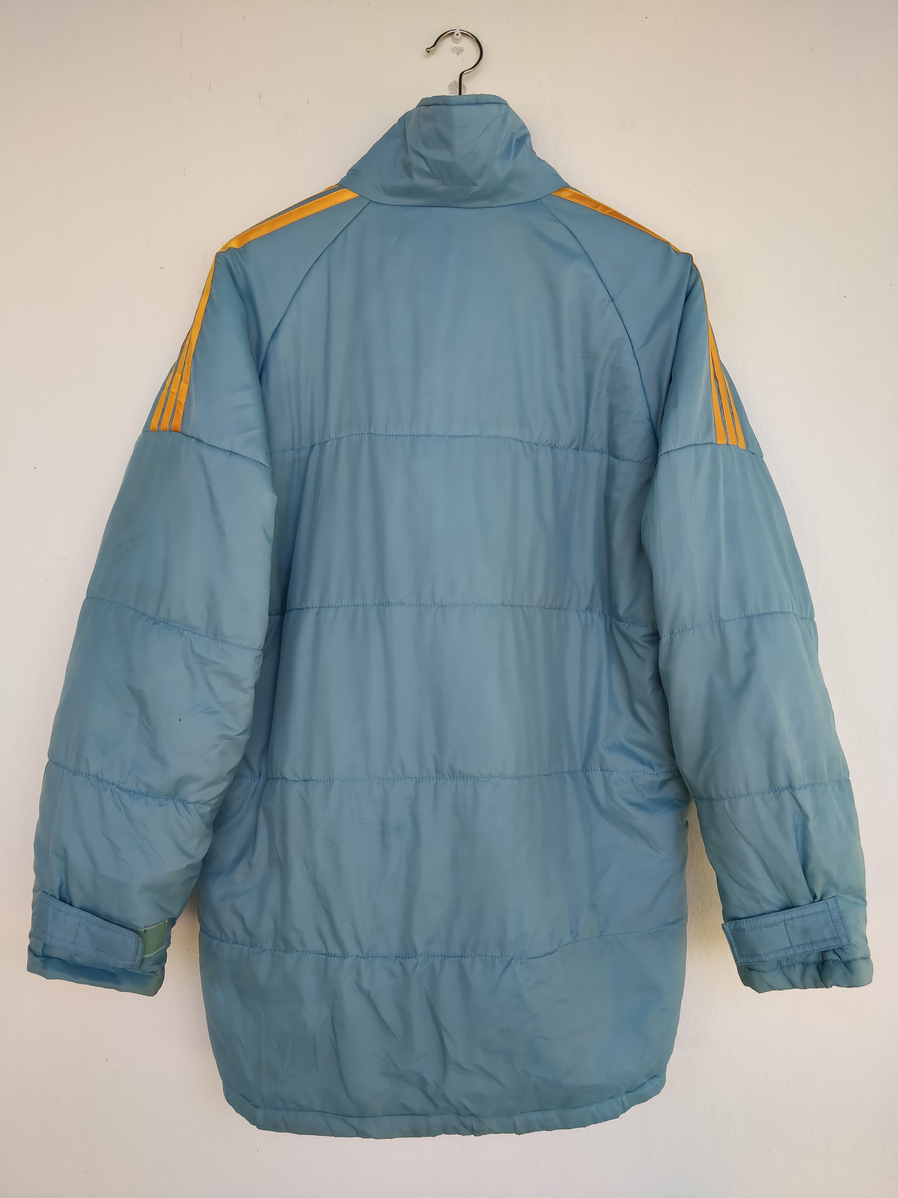 Adidas Vintage 90s Adidas 3 Stripe Puffer Long Jacket Size US M / EU 48-50 / 2 - 2 Thumbnail