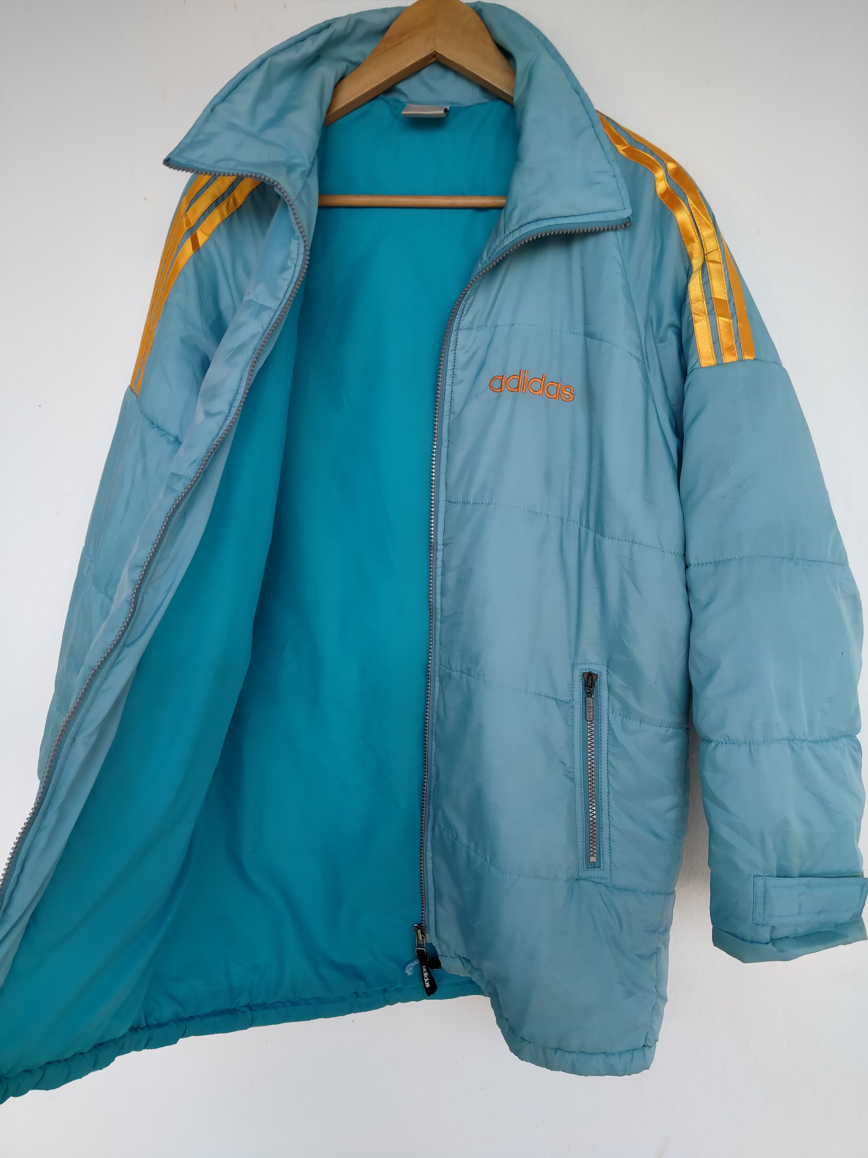 Adidas Vintage 90s Adidas 3 Stripe Puffer Long Jacket Size US M / EU 48-50 / 2 - 3 Thumbnail