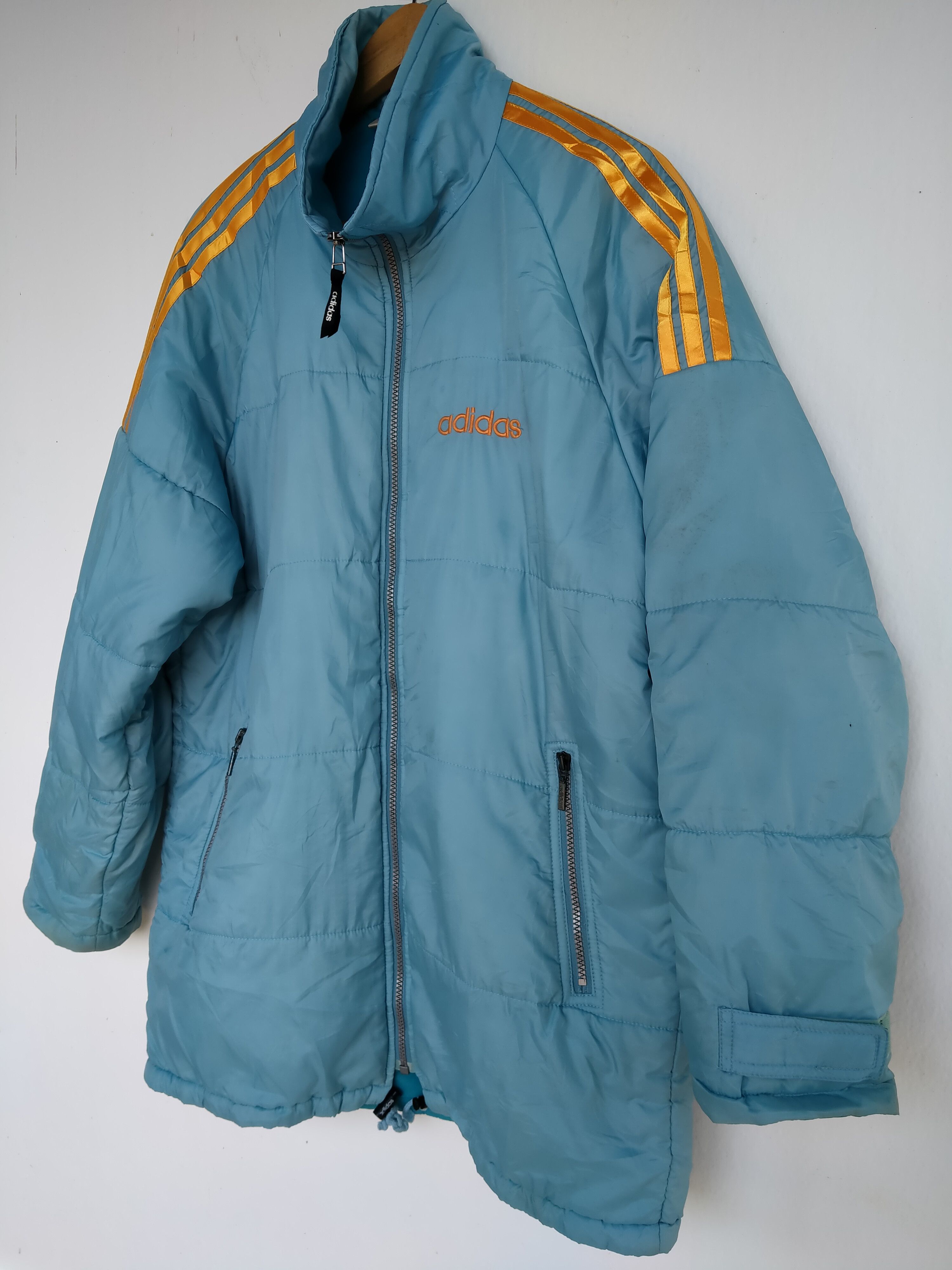Adidas Vintage 90s Adidas 3 Stripe Puffer Long Jacket Size US M / EU 48-50 / 2 - 4 Thumbnail