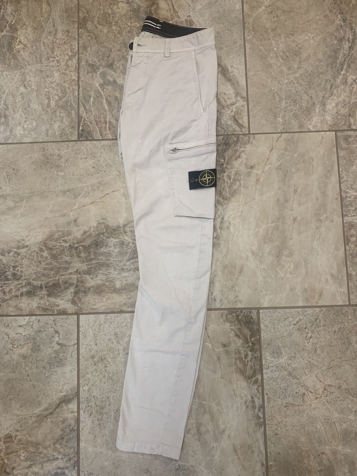 image of Stone Island Pants in White, Men's (Size 31)