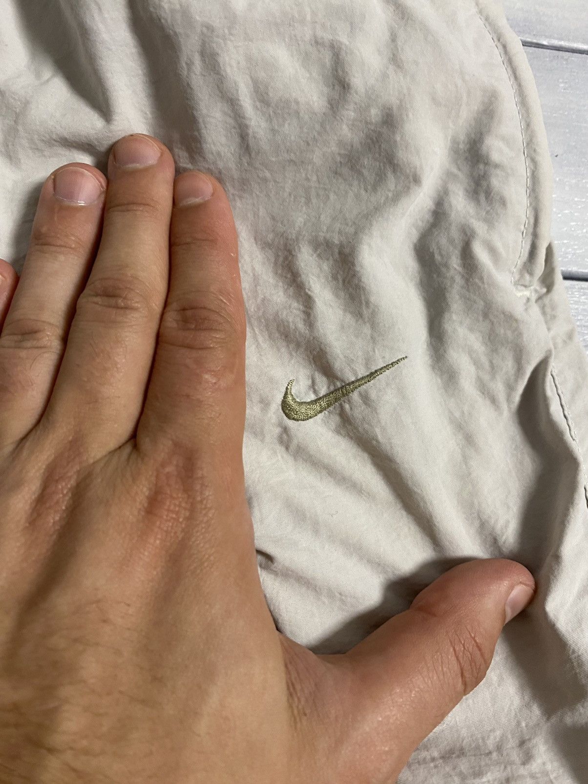 Nike Rare Vintage Pants Nike Y2K style small swoosh drill pants. Size US 30 / EU 46 - 2 Thumbnail