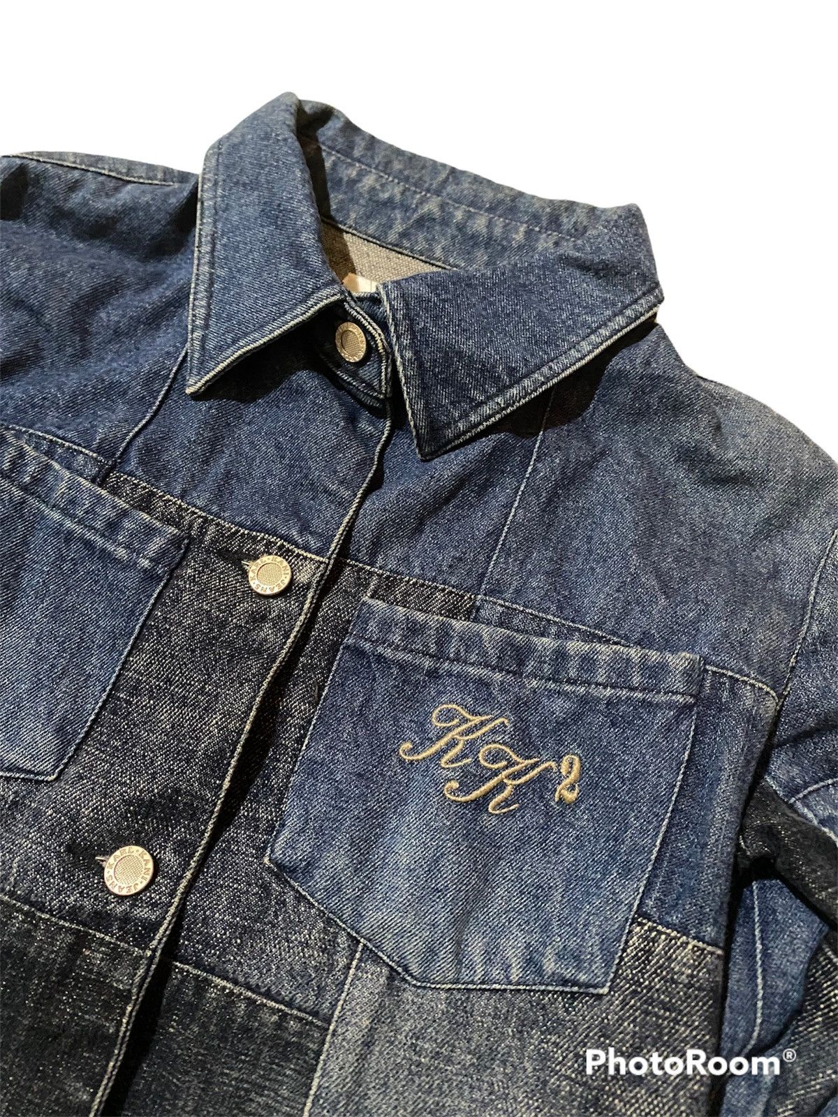 Karl Kani 💥Karl Kani Indigo Blue Patchwork Jacket Size XS / US 0-2 / IT 36-38 - 6 Thumbnail