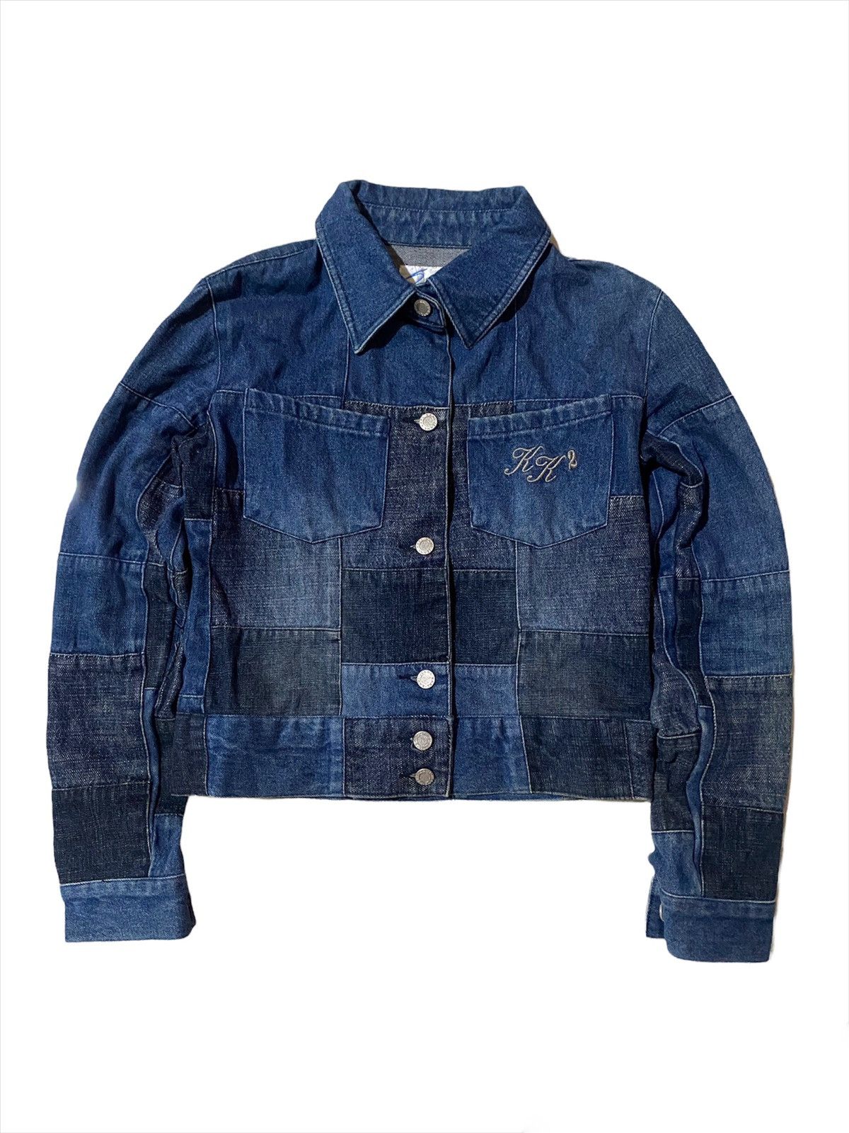 Karl Kani 💥Karl Kani Indigo Blue Patchwork Jacket Size XS / US 0-2 / IT 36-38 - 1 Thumbnail