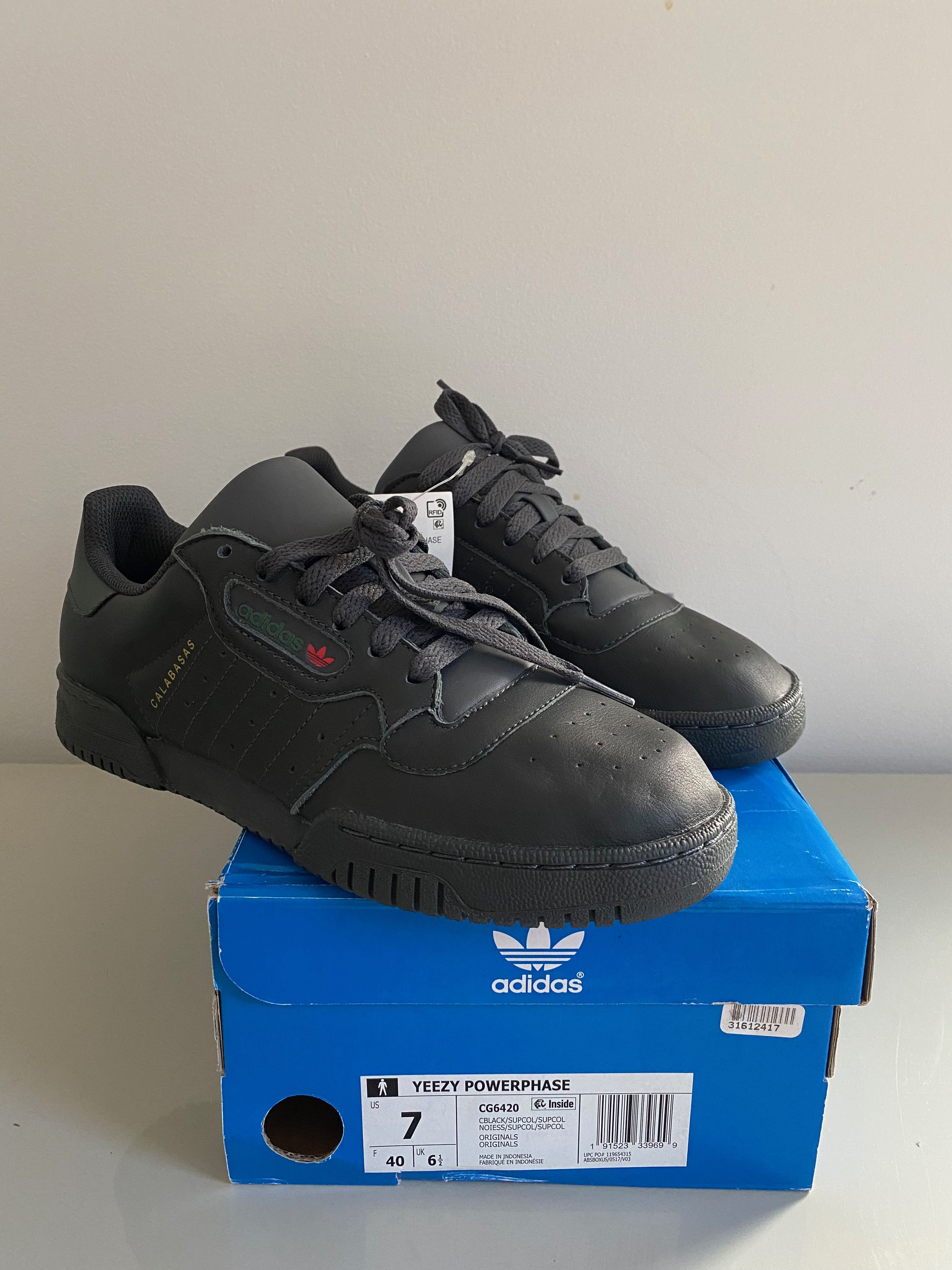 New Adidas Yeezy Powerphase Calabasas Core Black US