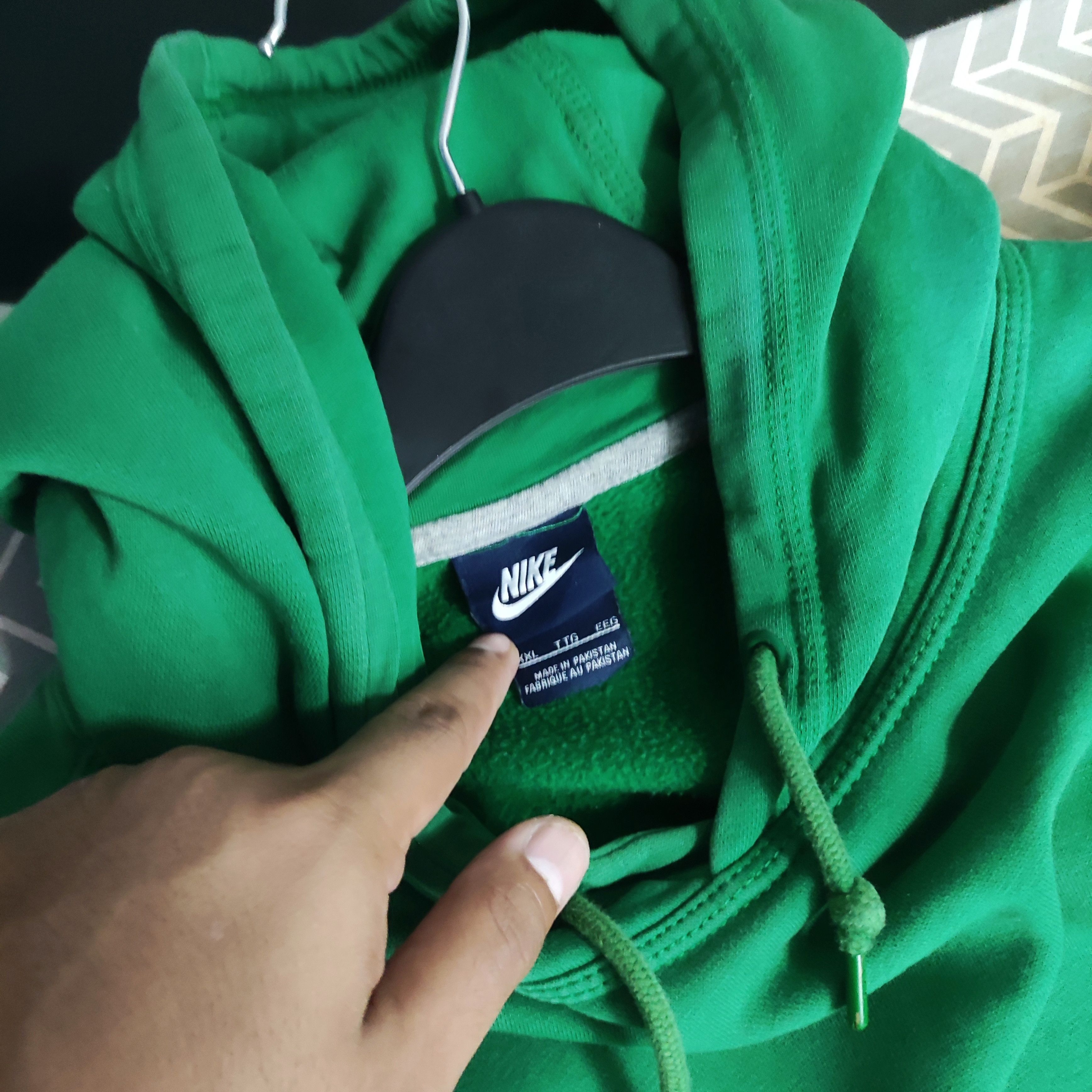 Nike Nike Essential Small Swoosh Green Hoodie Size US XXL / EU 58 / 5 - 6 Thumbnail