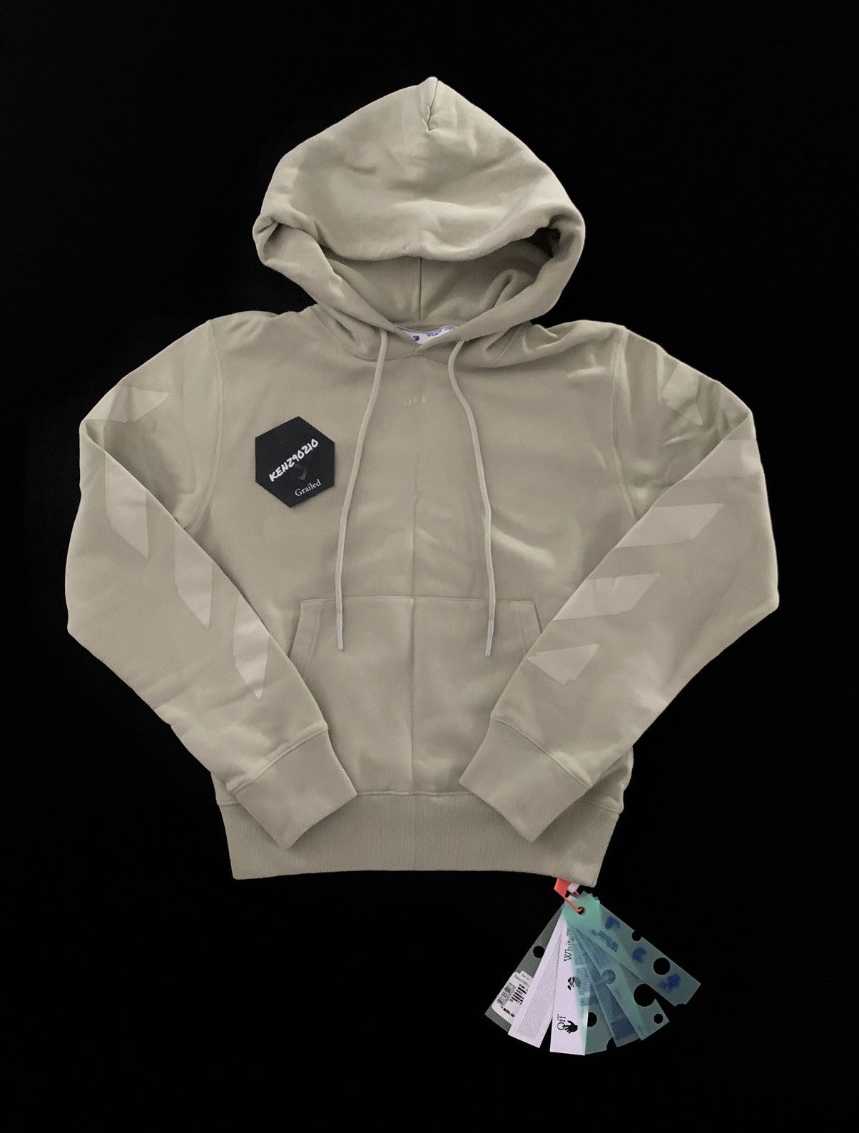 Off-White Off White Beige Rubber Arrow Hoodie Size US XS / EU 42 / 0 - 1 Thumbnail