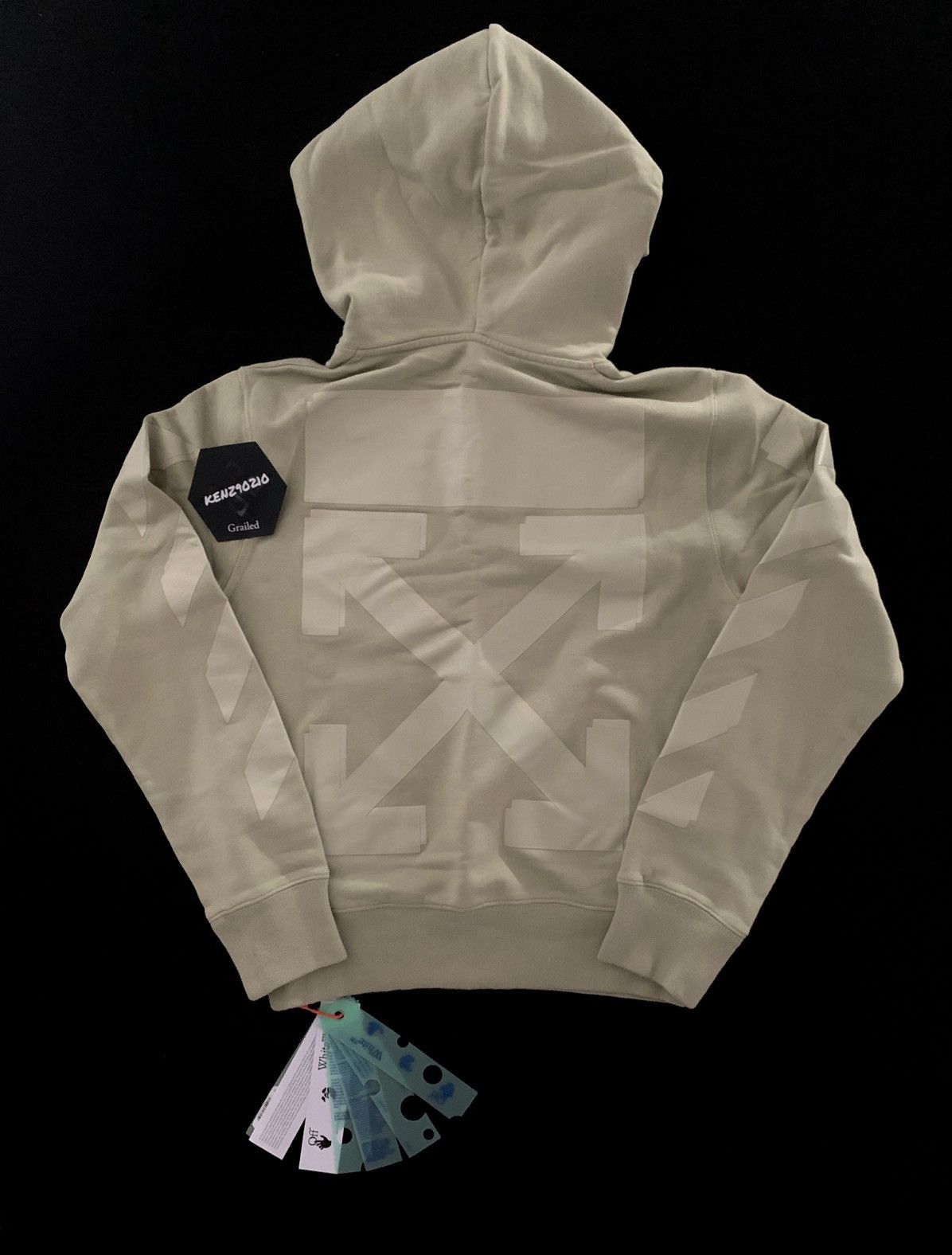 Off-White Off White Beige Rubber Arrow Hoodie Size US XS / EU 42 / 0 - 2 Thumbnail