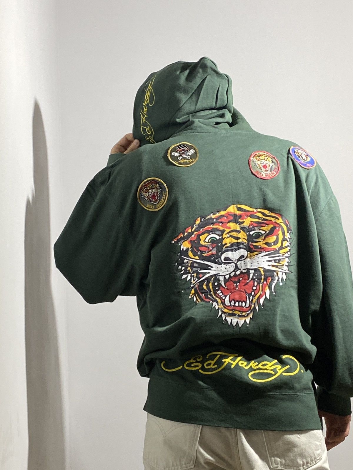 Ed Hardy Vintage 00s Ed Hardy by Christian Audigier men’s zip hoodie Size US XXL / EU 58 / 5 - 2 Thumbnail