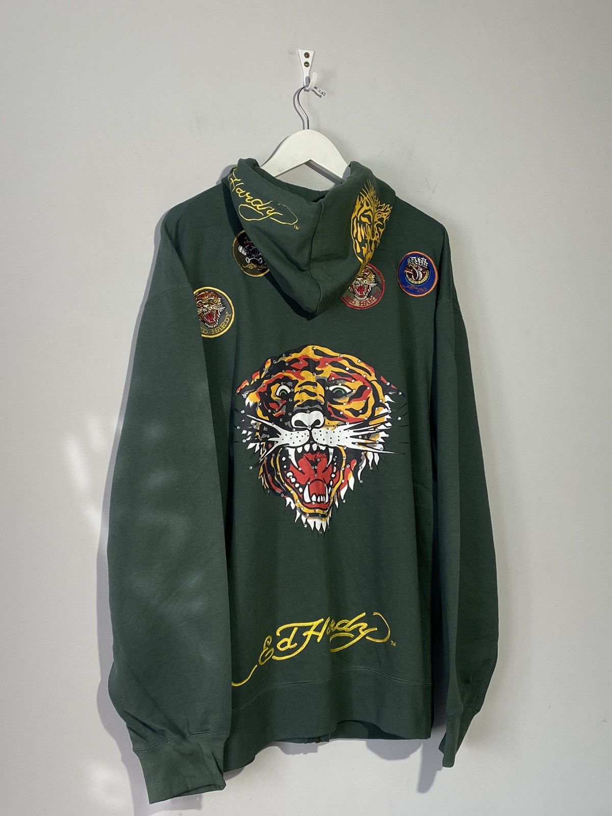 Ed Hardy Vintage 00s Ed Hardy by Christian Audigier men’s zip hoodie Size US XXL / EU 58 / 5 - 3 Thumbnail