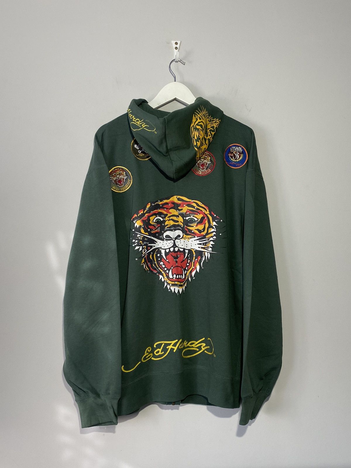 Vintage 00s Ed Hardy by Christian Audigier men’s zip hoodie