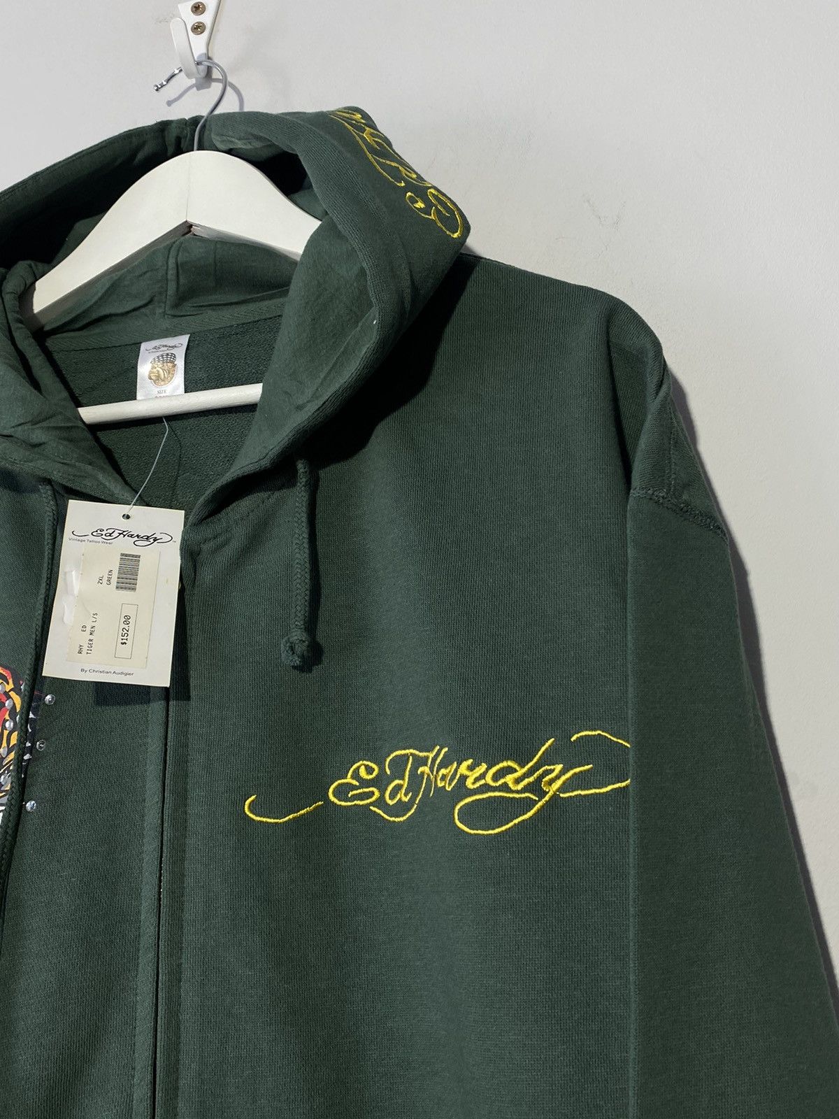 Ed Hardy Vintage 00s Ed Hardy by Christian Audigier men’s zip hoodie Size US XXL / EU 58 / 5 - 10 Thumbnail