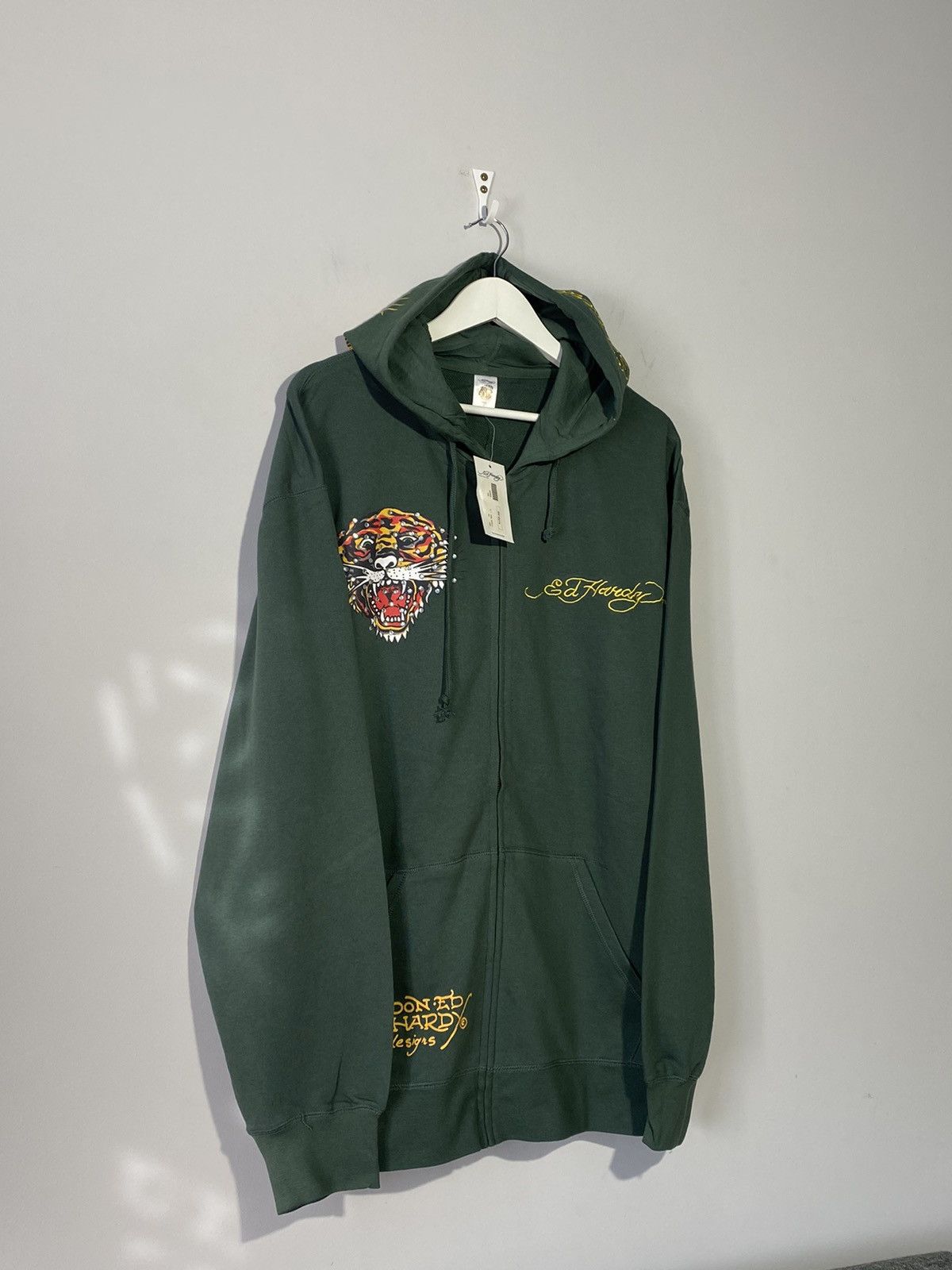 Ed Hardy Vintage 00s Ed Hardy by Christian Audigier men’s zip hoodie Size US XXL / EU 58 / 5 - 5 Thumbnail