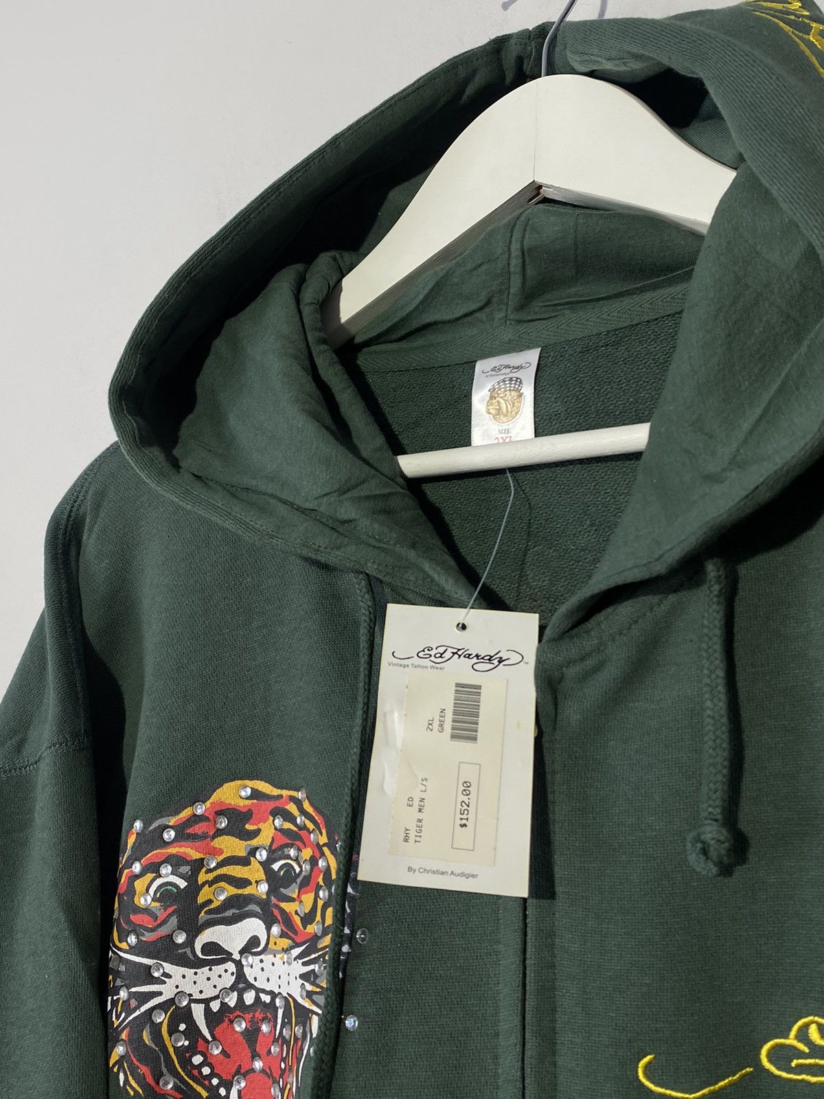 Ed Hardy Vintage 00s Ed Hardy by Christian Audigier men’s zip hoodie Size US XXL / EU 58 / 5 - 11 Thumbnail